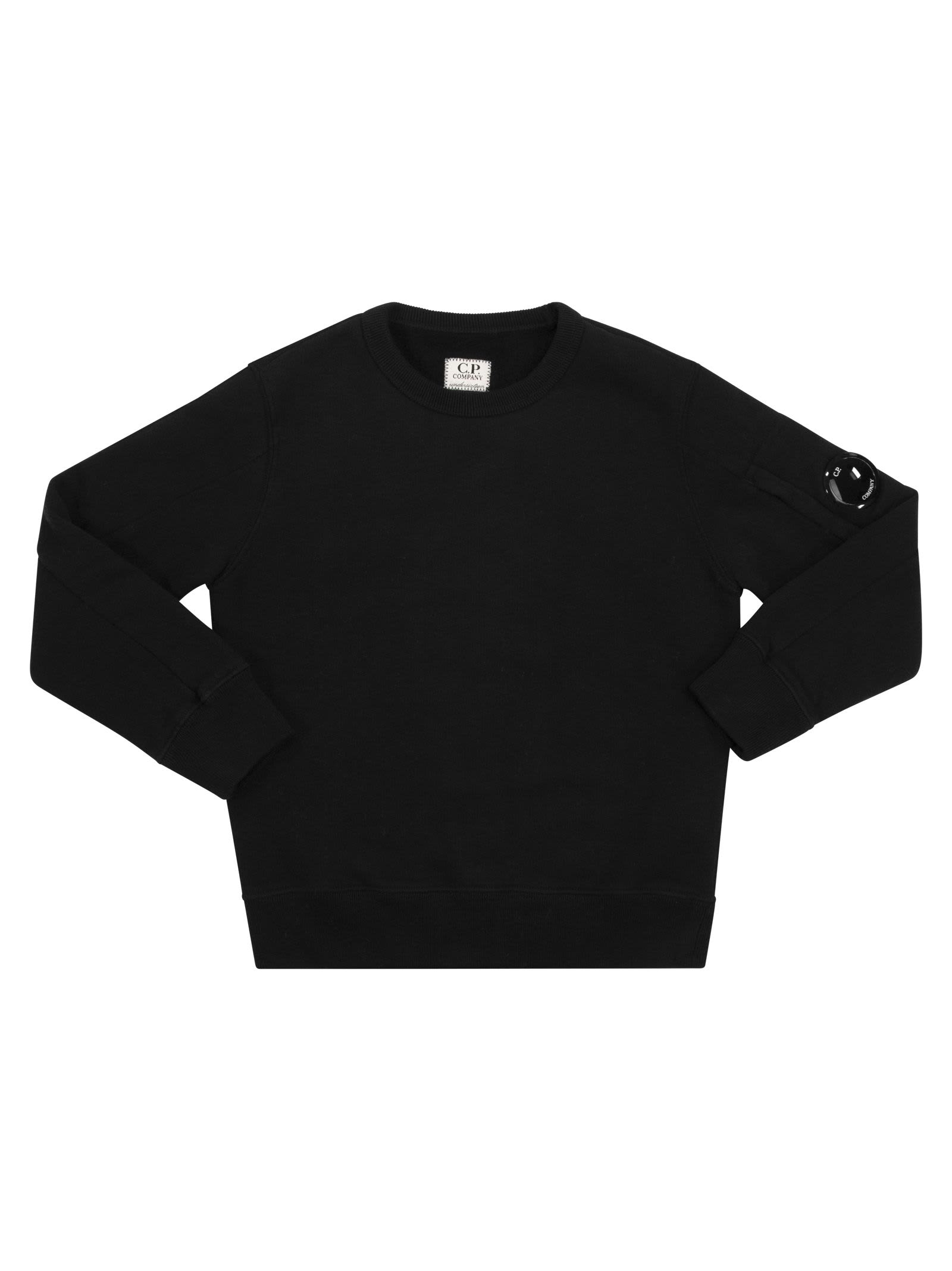 Shop C.p. Company U16 Basic - Crew-neck Sweatshirt In Black