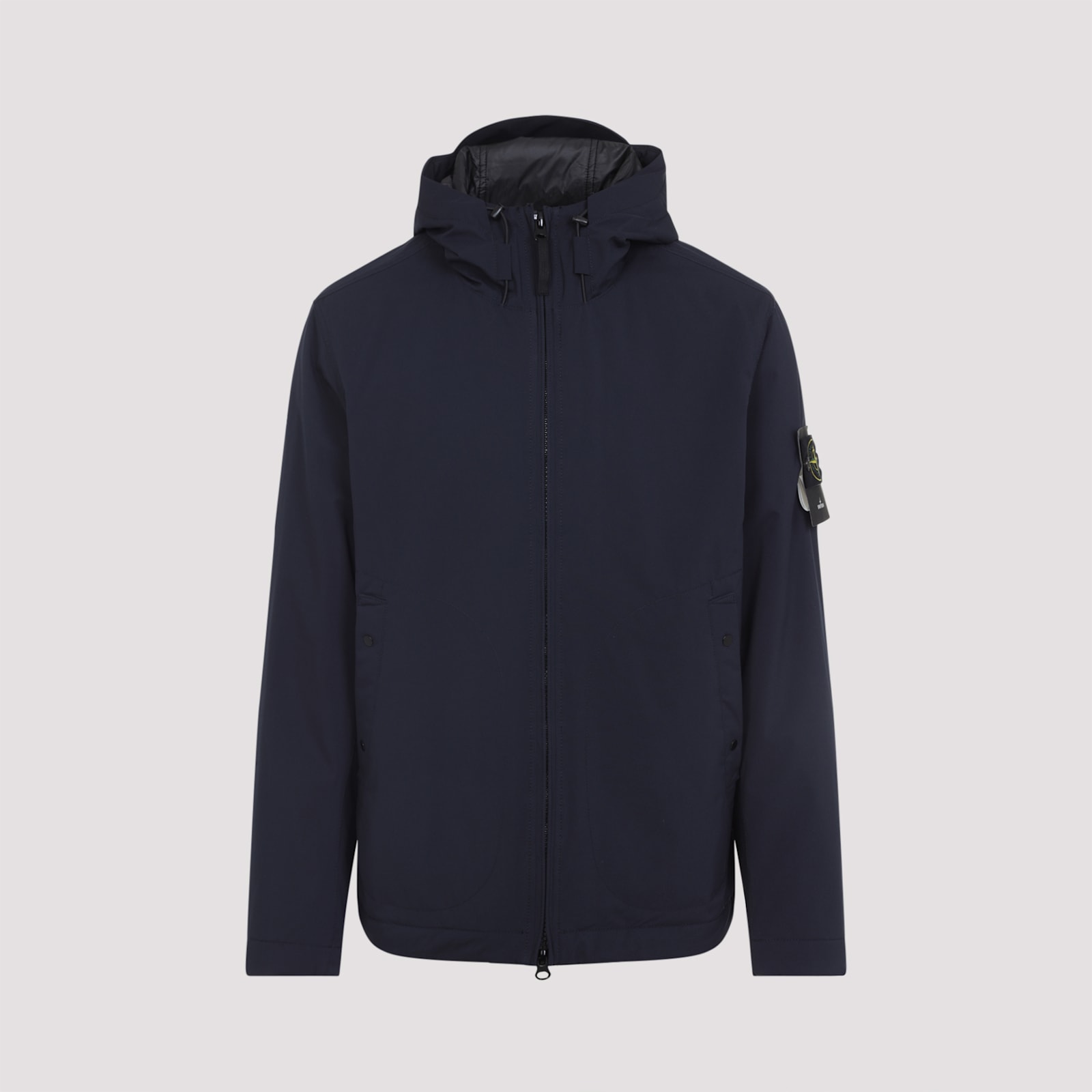 Stone Island Short Parka In Blue