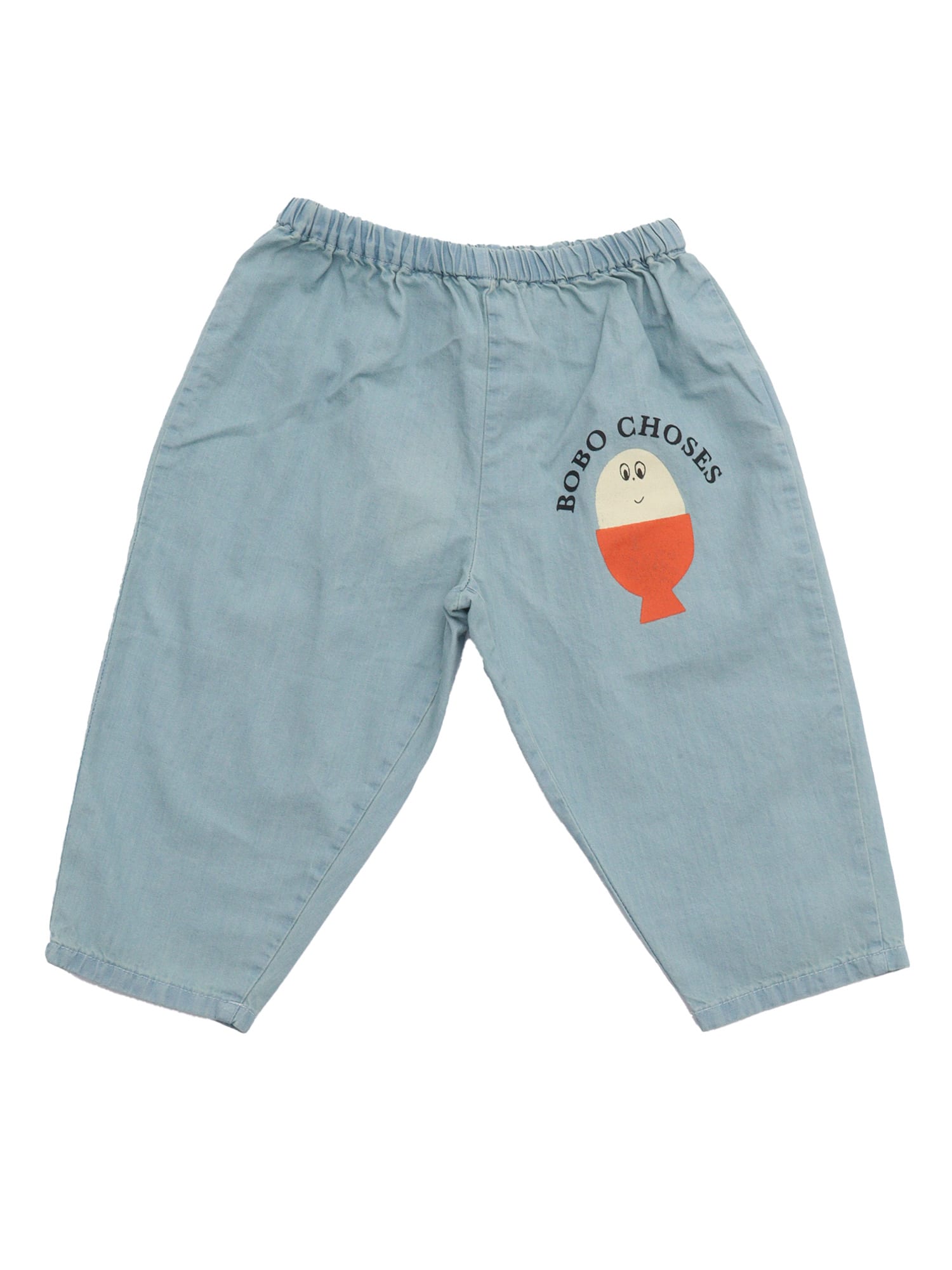 Bobo Choses 'morning Egg' Light Denim Pants Kids In Light Blue
