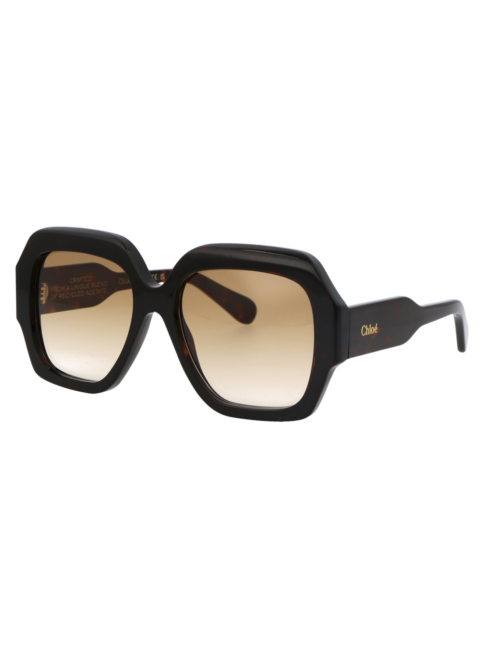 Chloé Womens Brown Ch0154s Square-frame Tortoiseshell Acetate Sunglasses In Brown