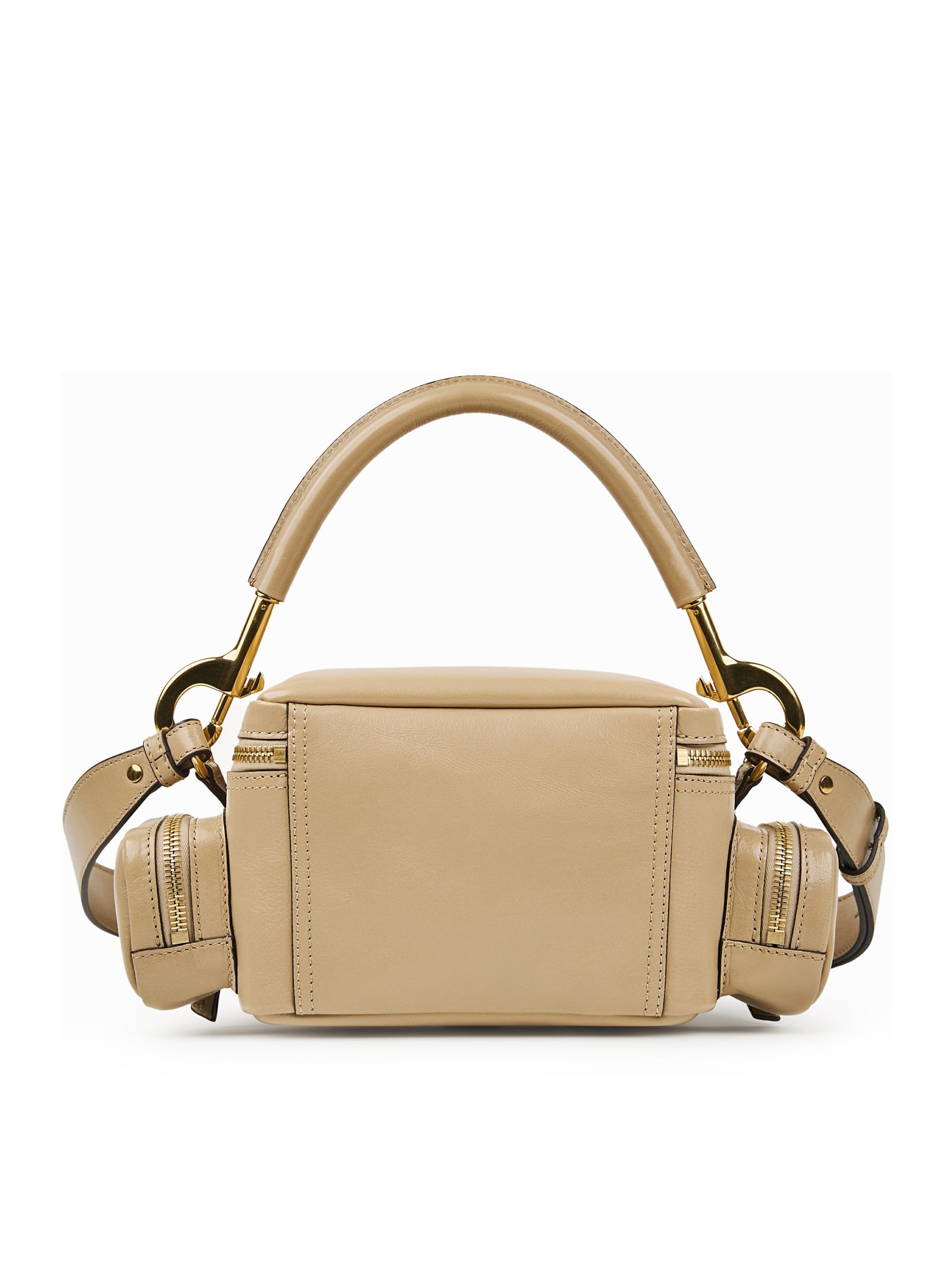 Chloé Small Camera Bag In Shiny Leather In Brown