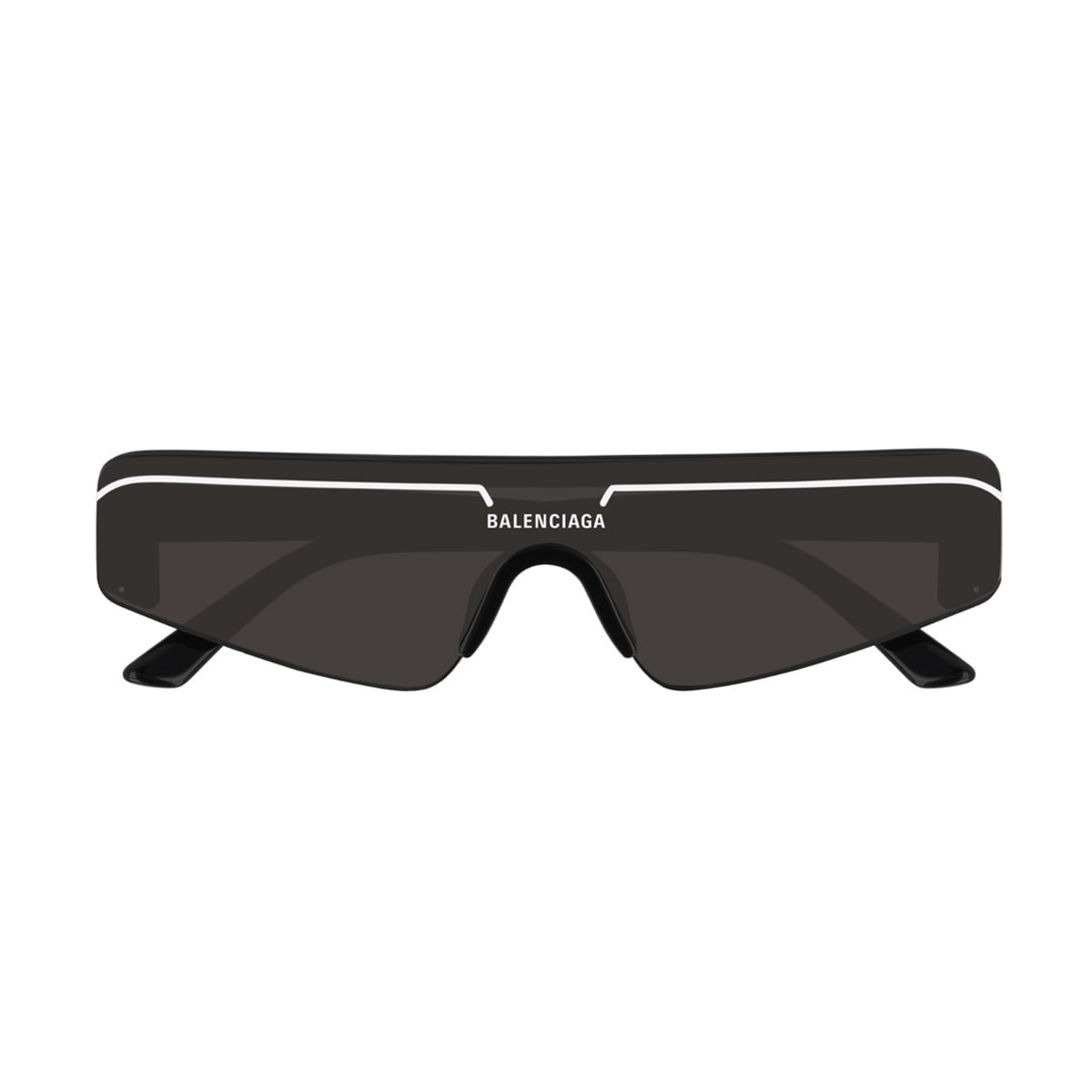 Shop Balenciaga Bb0003s Ski- Linea Extreme 001 Sunglasses In Nero