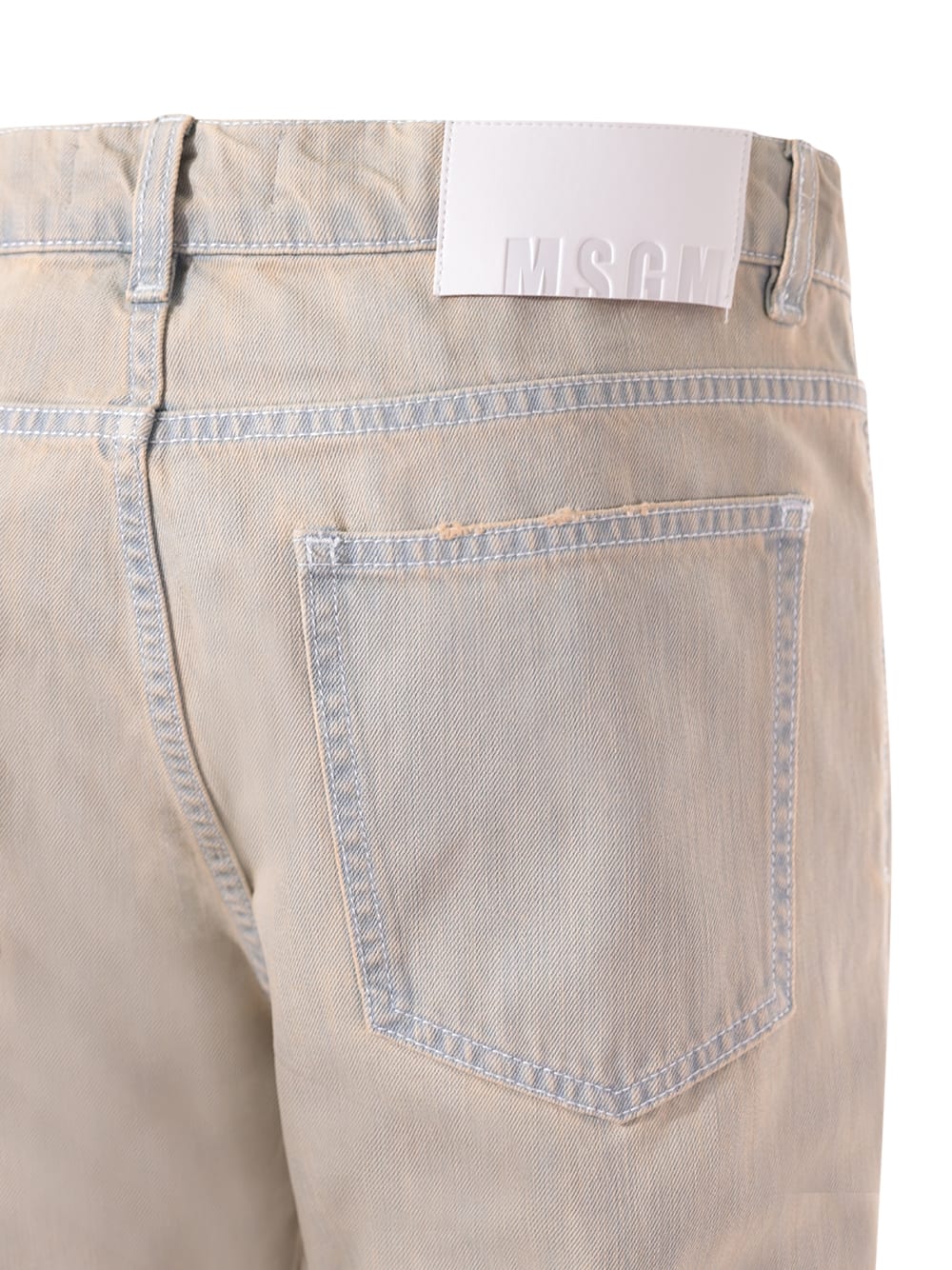 Shop Msgm Jeans  In Clear Blue