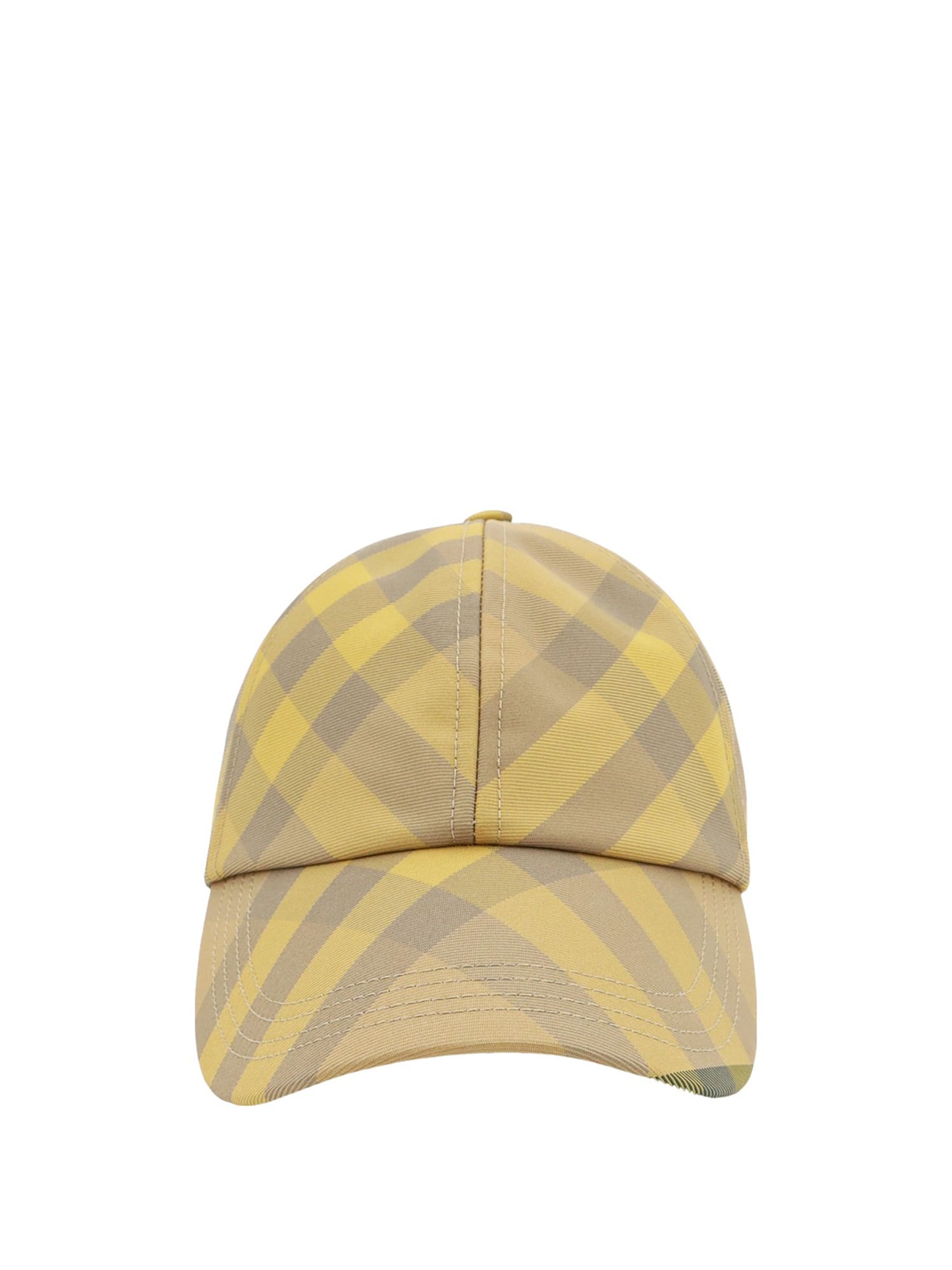 Burberry Bias Check Hat In Yellow