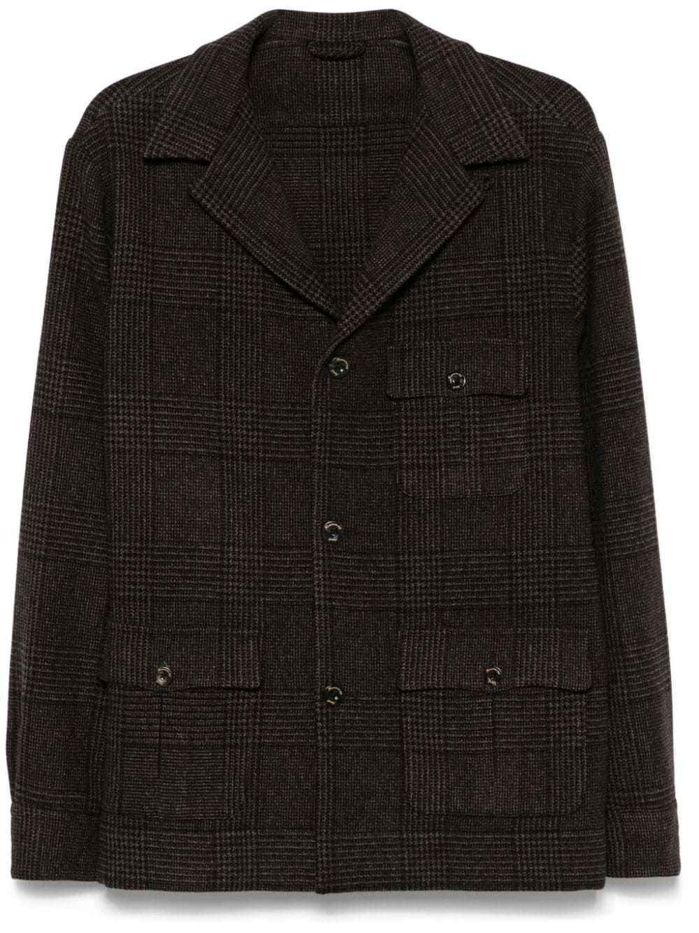 Finamore 1925 Wool Single-breasted Jacket In Brown