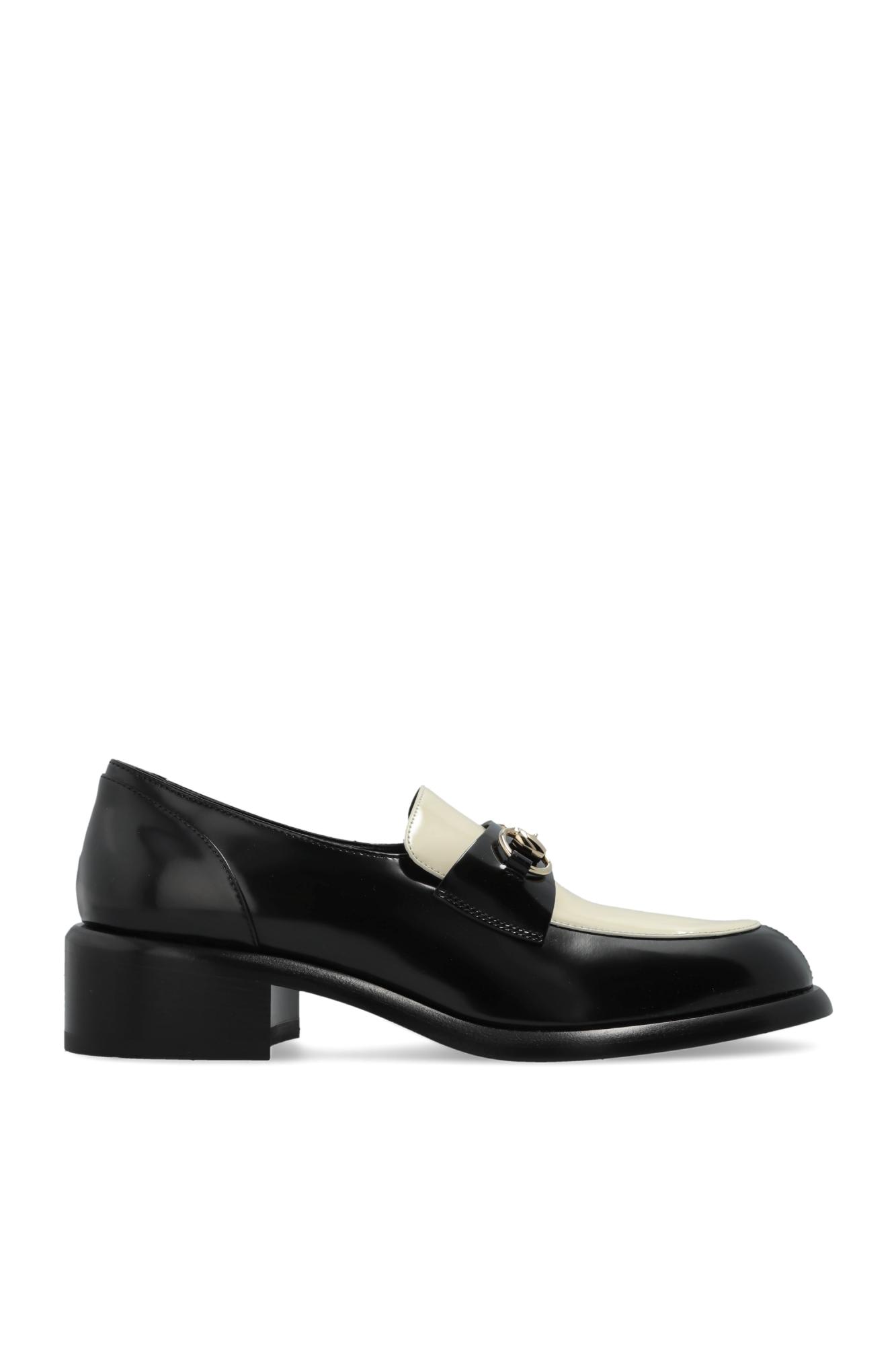 Gucci Two-tone Leather Loafers With Horsebit In Black