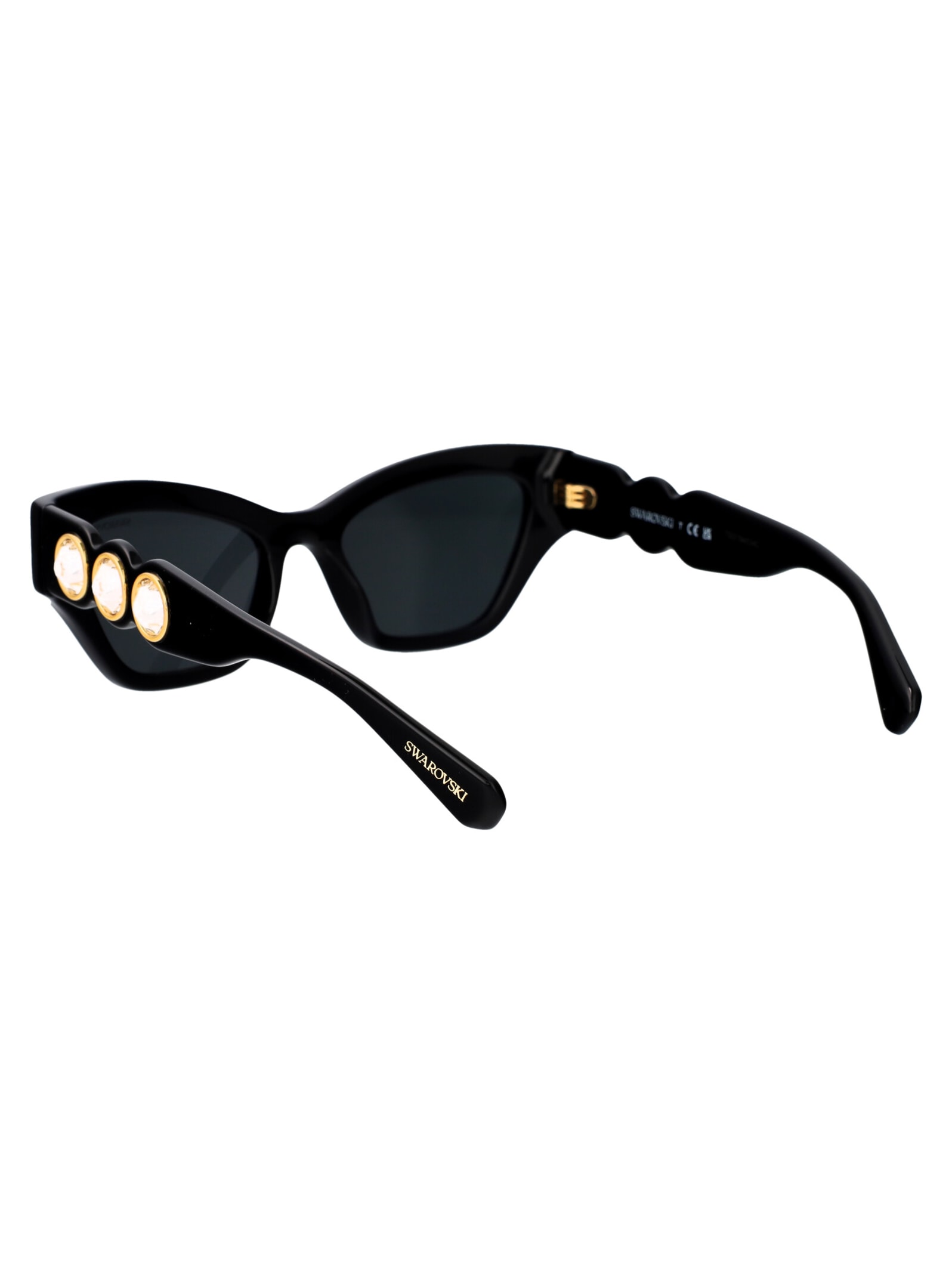 Shop Swarovski 0sk6021 Sunglasses In 100187 Black