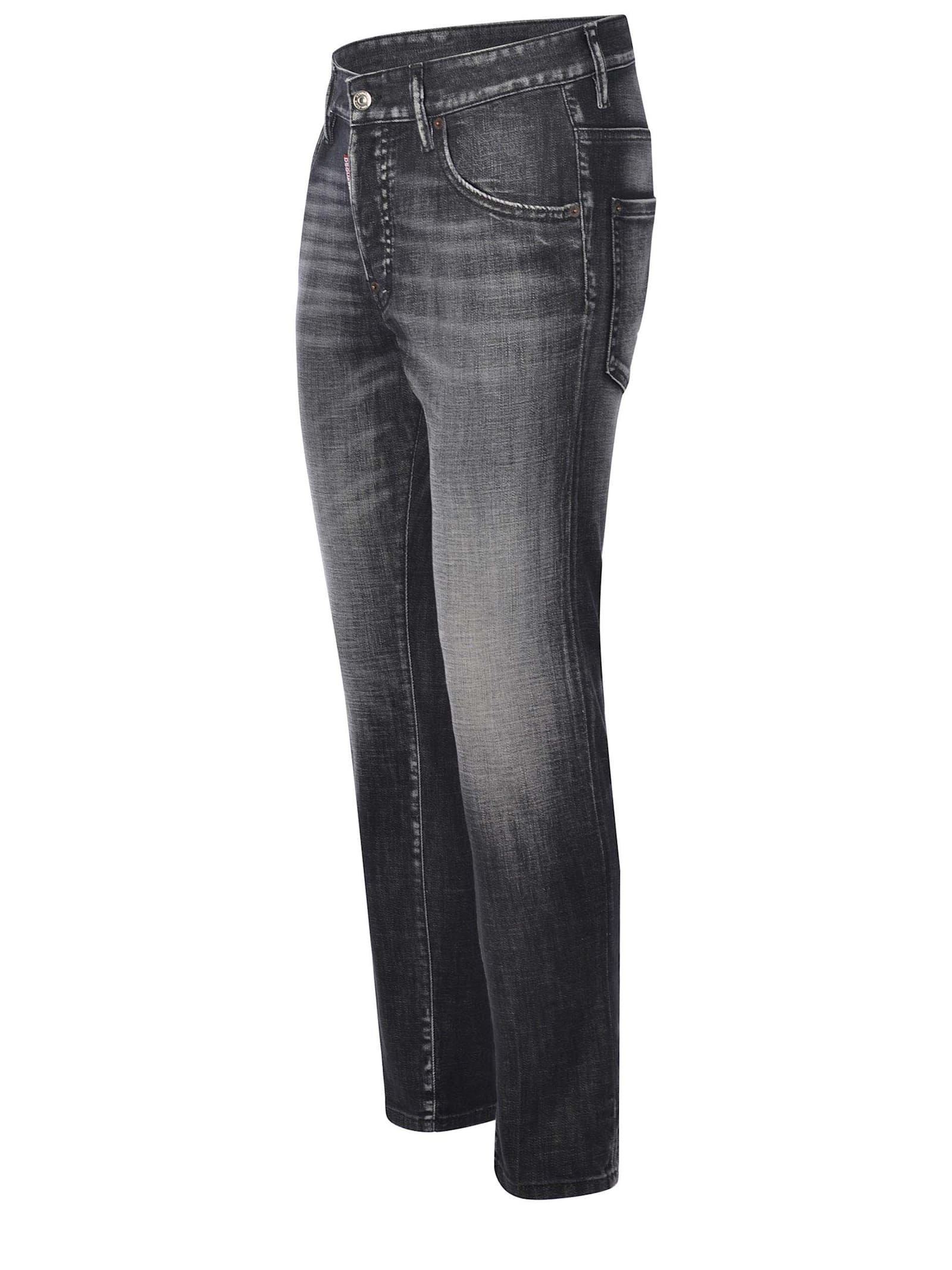 Shop Dsquared2 Jeans  Skater Made Of Denim In Black