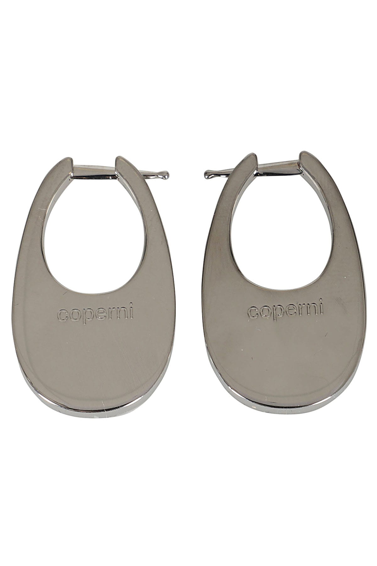 Shop Coperni Medium Swipe Earring In Silvsilver