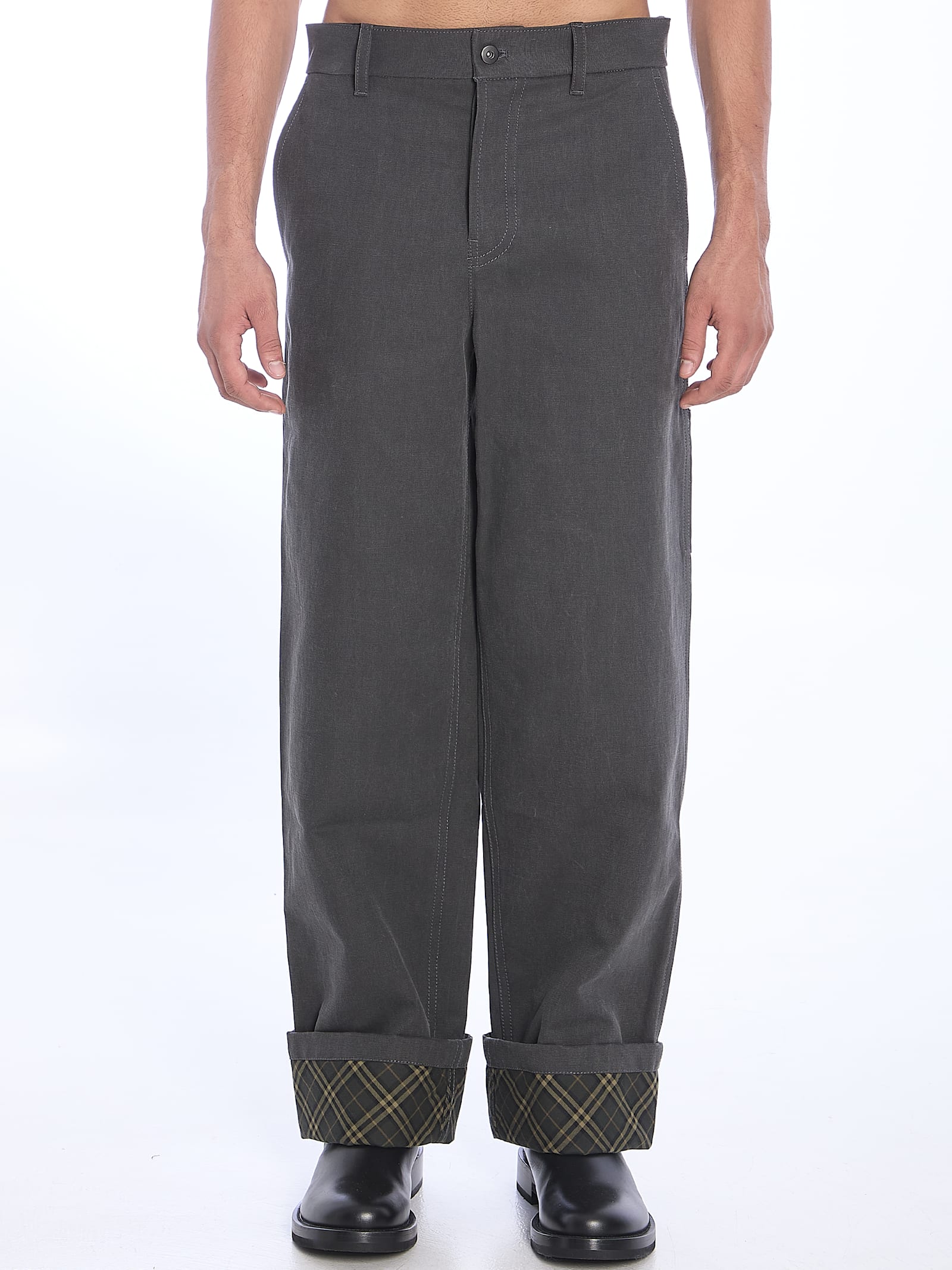 Shop Burberry Carpenter Trousers In Black