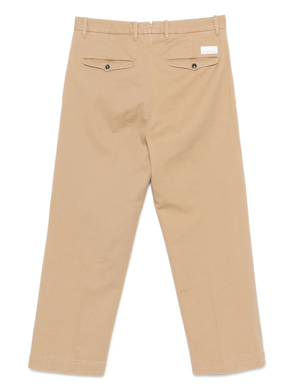 Nine In The Morning Button-fly Cotton Trousers In Neutral