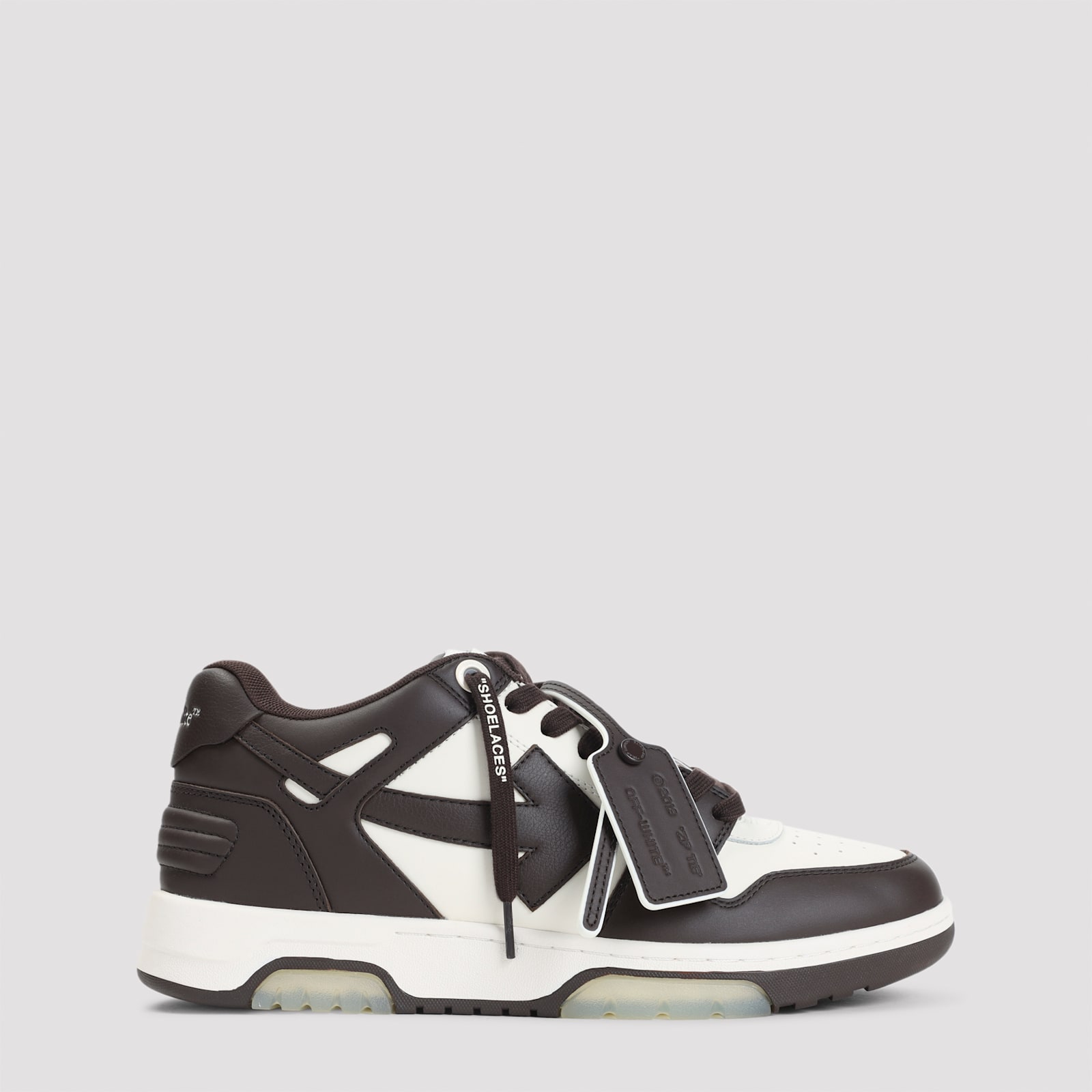 Off-white Out Of Office Leather Sneakers In Brown