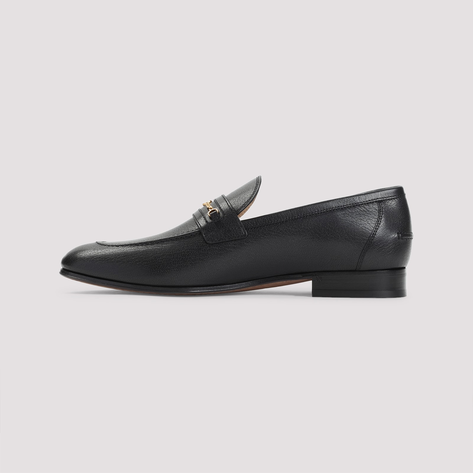 Valentino Logo-embellished Full-grain Leather Loafers In Black