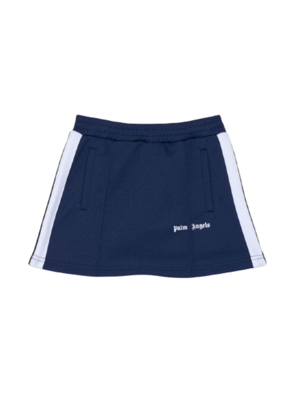 Palm Angels Blue Skirt With Logo