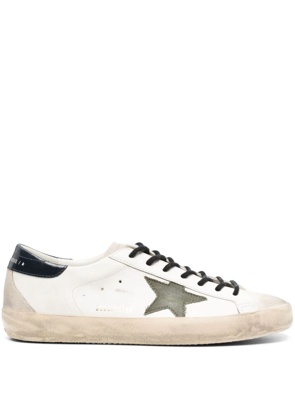 Shop Golden Goose Super Star Sneakers In White Seedpearl Green Blue