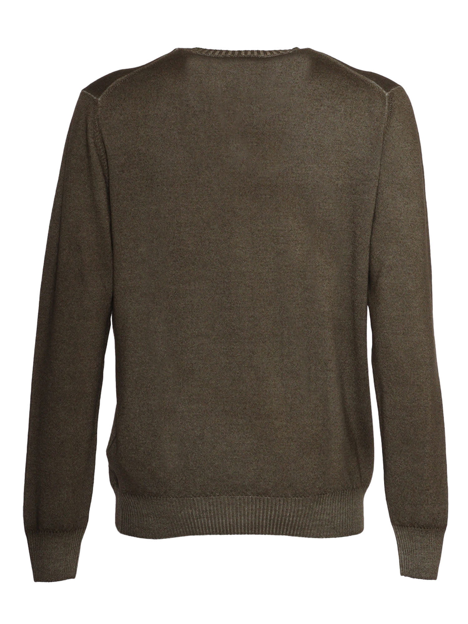 Shop Fay Crew Neck Sweater In Green