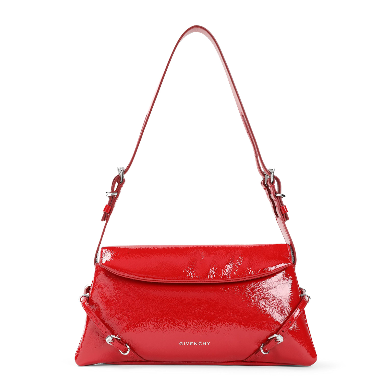 Shop Givenchy Ptit Voyou Small Shoulder Bag In Vermillon