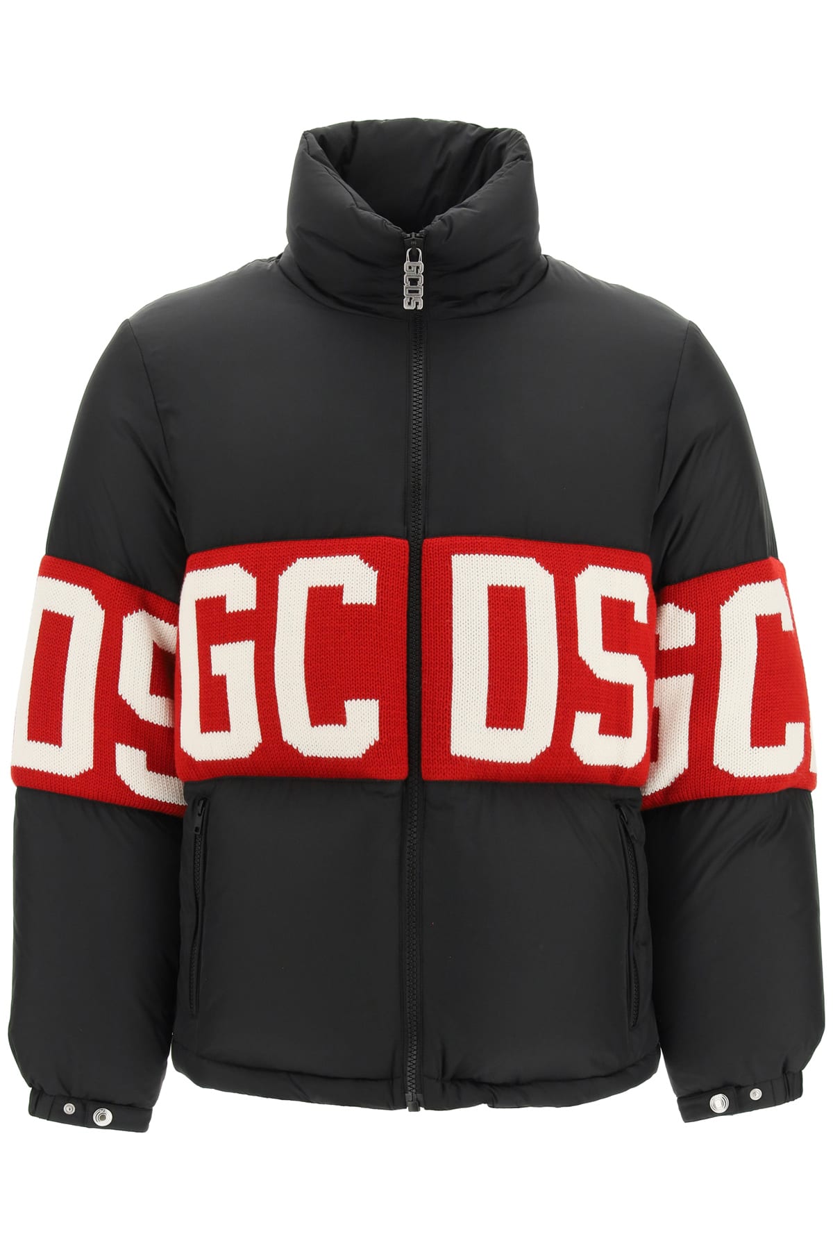 GCDS Down Jacket With Logo Band