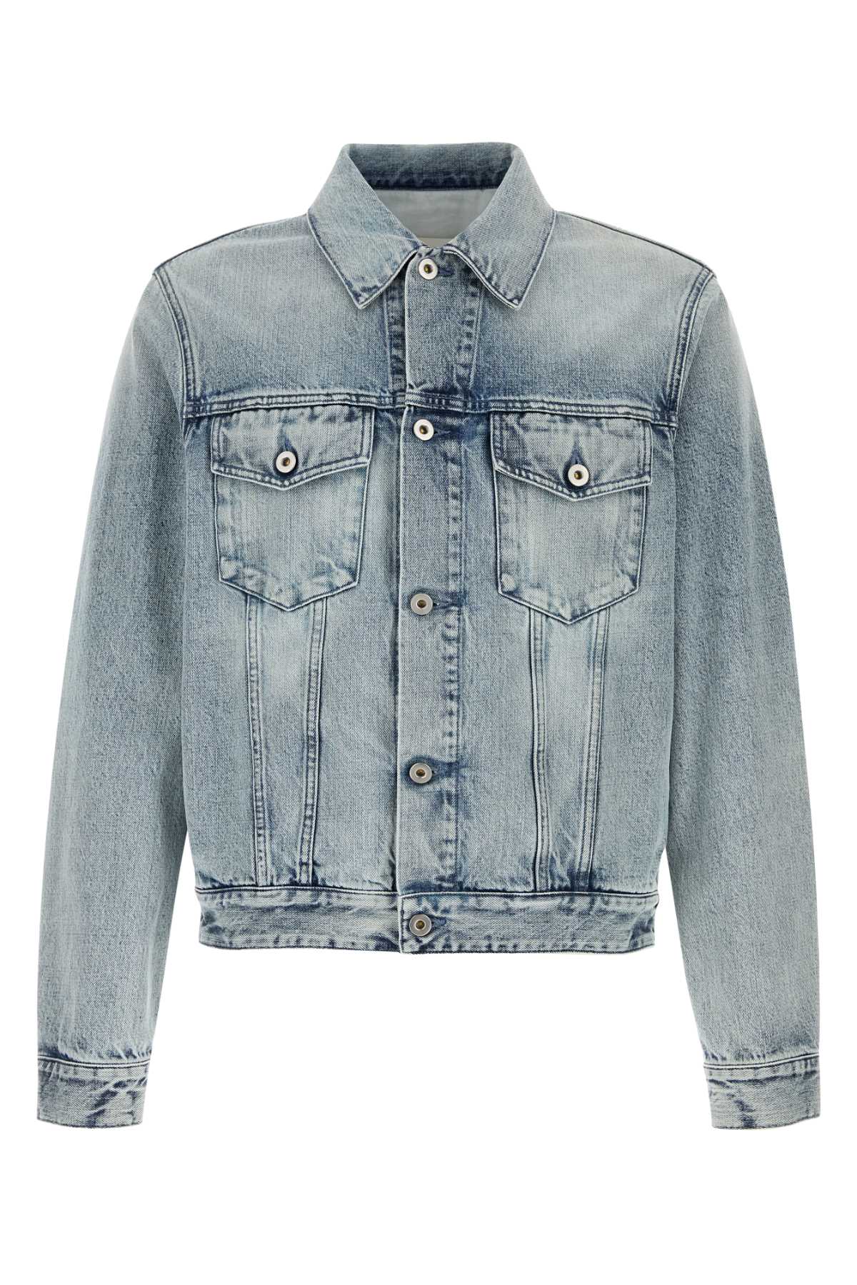 Jil Sander Denim Jacket With Chest Pockets And Collared Neck In Blue