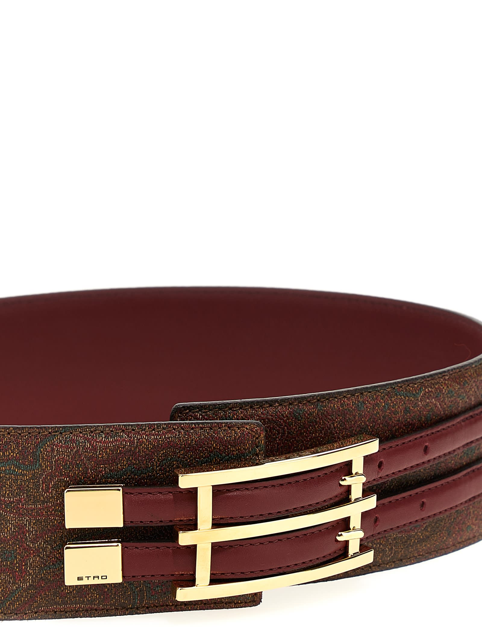 ETRO paisley-print leather belt - Red