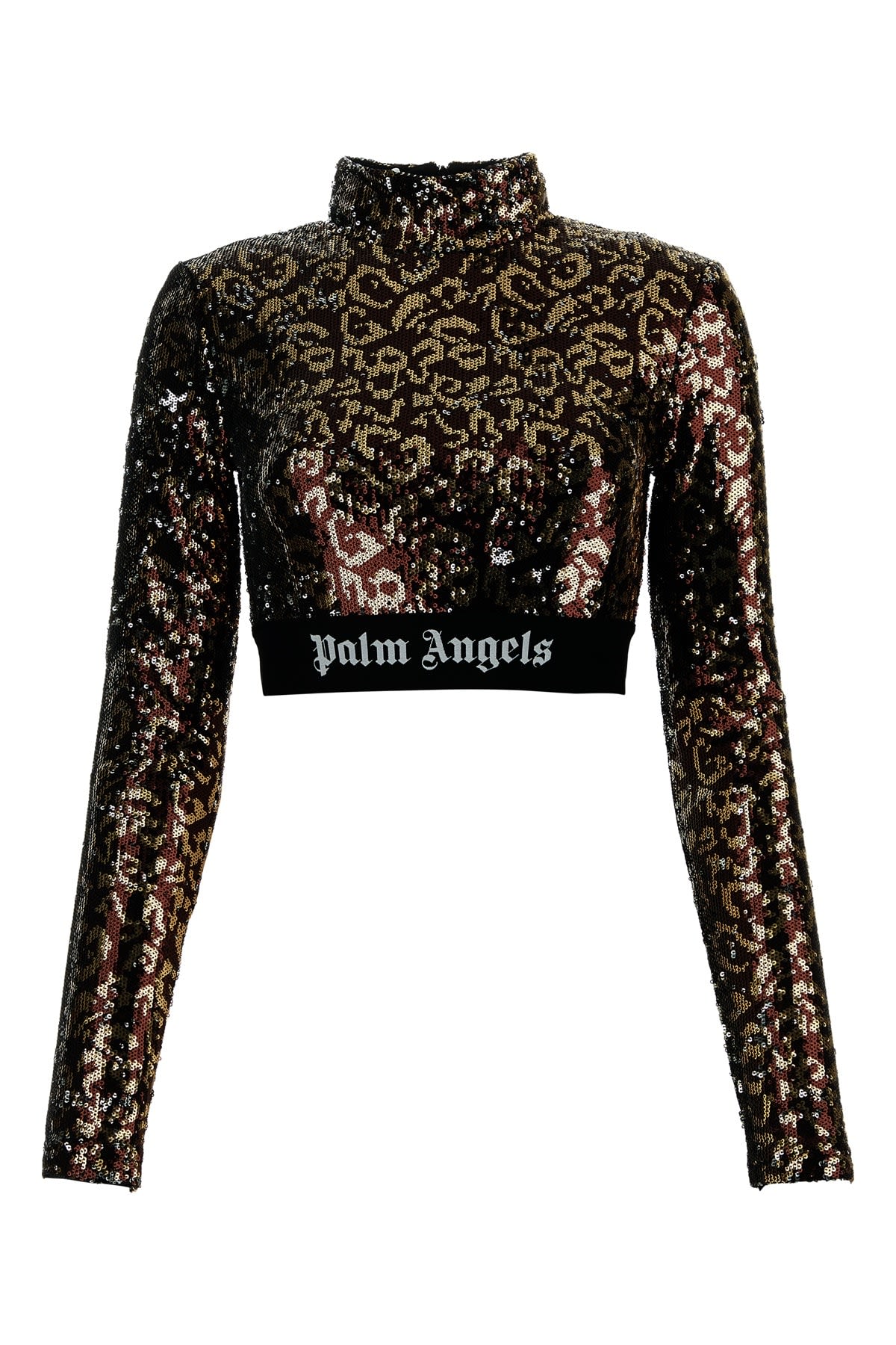 Shop Palm Angels T-shirt In Brownbla