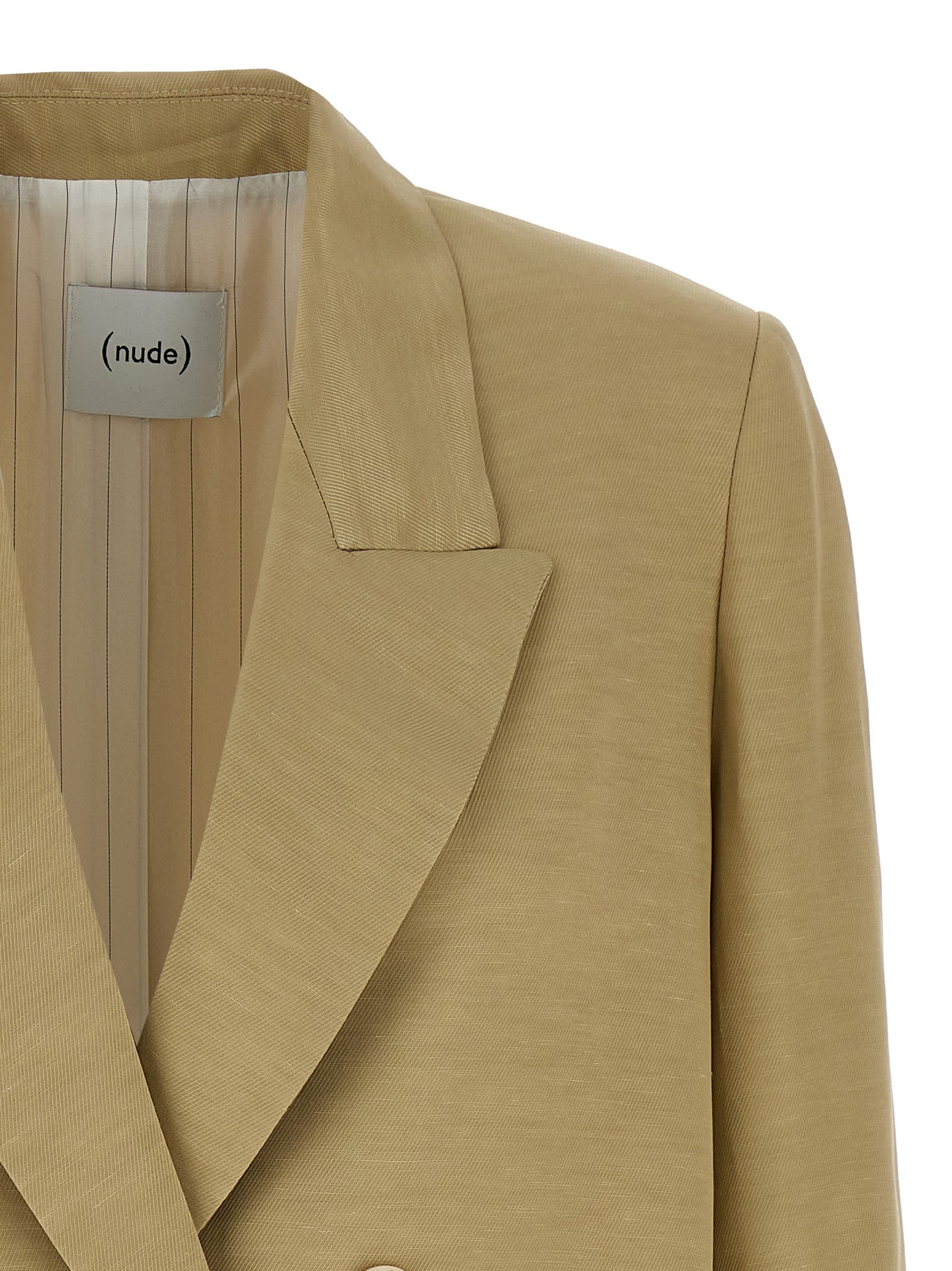 NUDE LINEN BLAZER