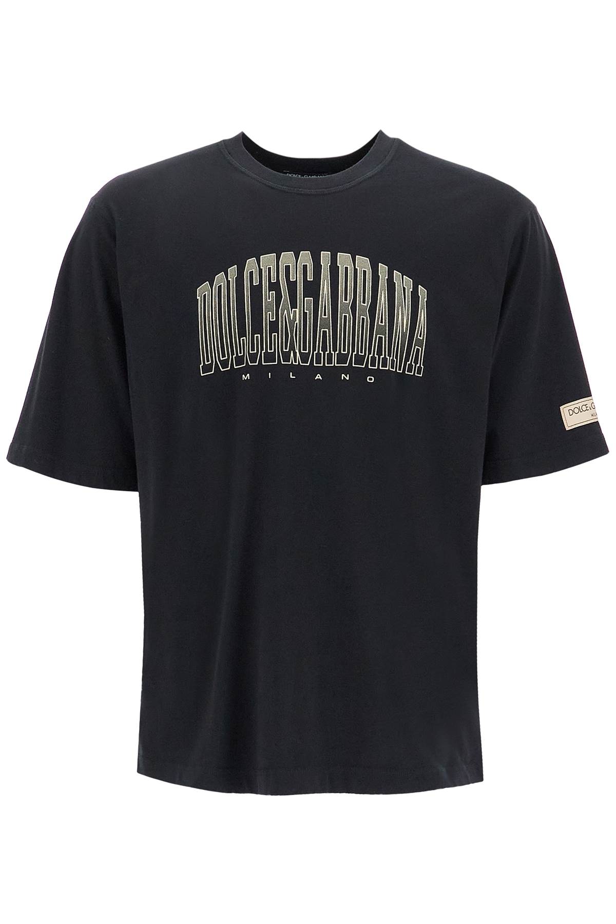 Shop Dolce & Gabbana T-shirt With Logo Print In Nero (black)