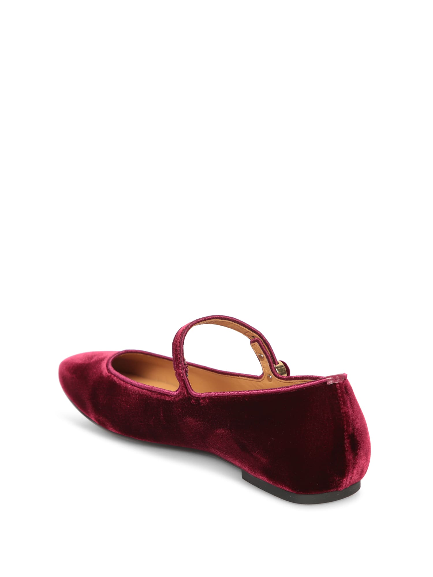 Shop Tod's Velvet Ballerinas In Bordeaux