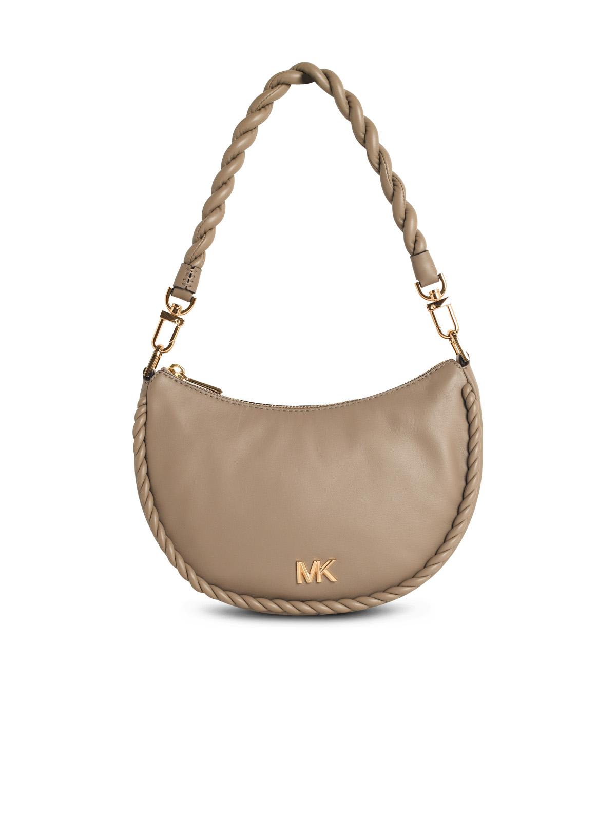 Michael Michael Kors Kyla Dove Grey Leather Bag In Sand