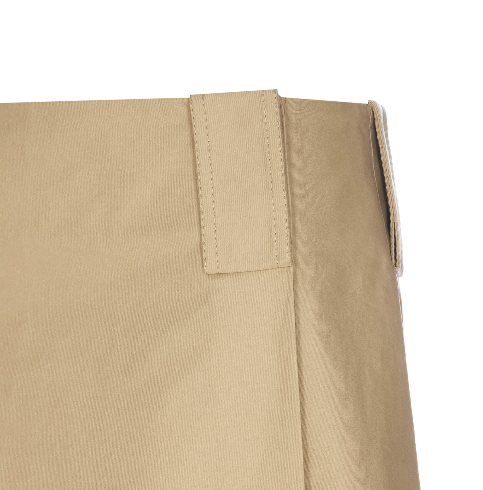 Burberry High-waisted A-line Skirt Pleated Design In Beige