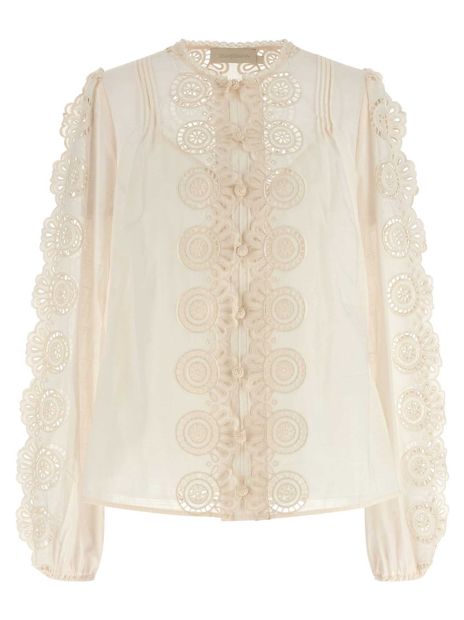 Zimmermann Lucky Shirt And Blouse White In Neutral