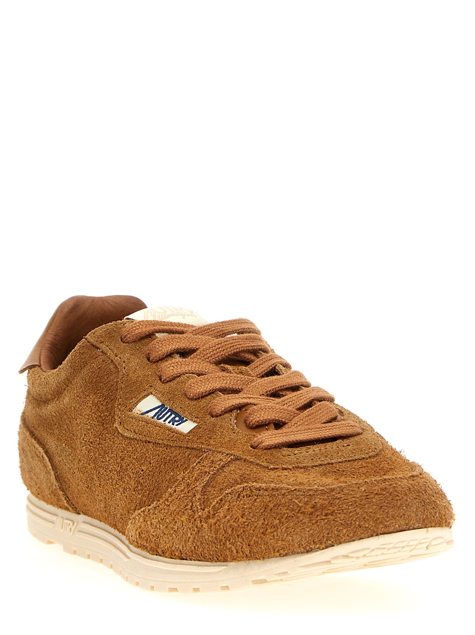 Autry 'windspin Low' Brown Sneaker With Logo On The Side And On The Heel In Brown