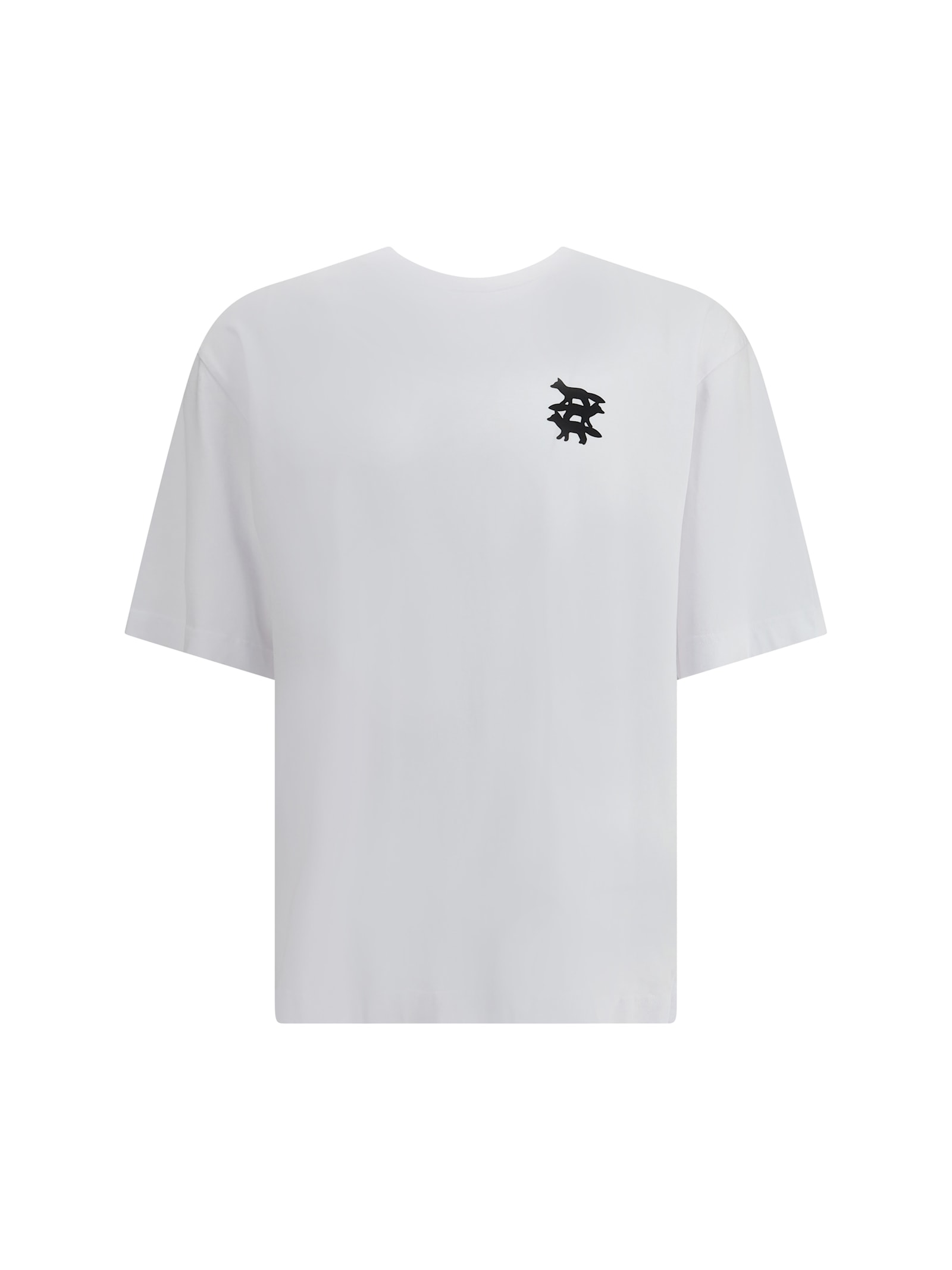 Maison Kitsuné Stunt Fox Oversized Fit T-shirt Clothing In White