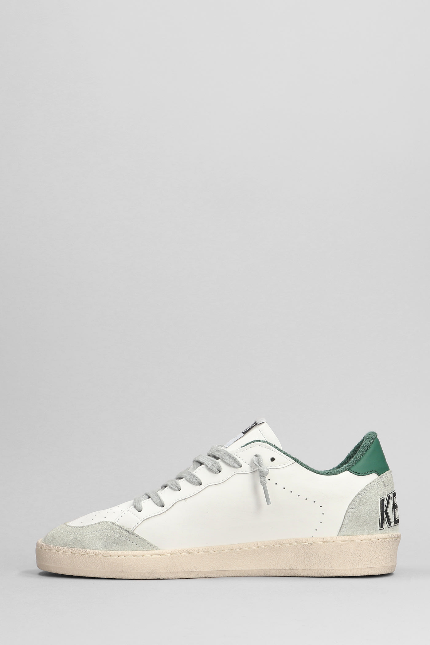 Shop Golden Goose Ball Star Sneakers In White Suede And Leather