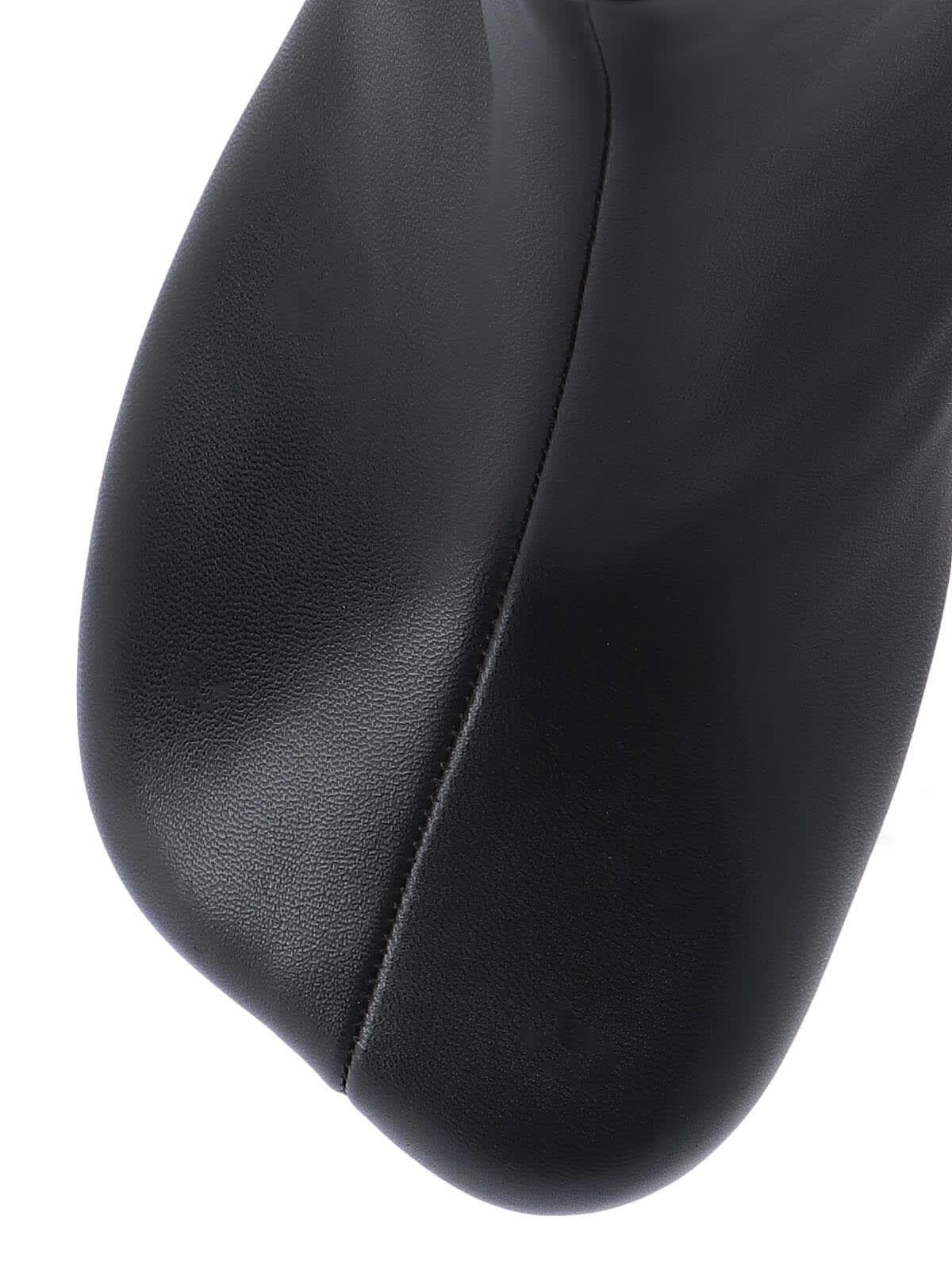 Mm6 Maison Margiela Mm6 By Maison Margiela Ankle Boots With Distinctive Seam Detail And Block Heel In Black