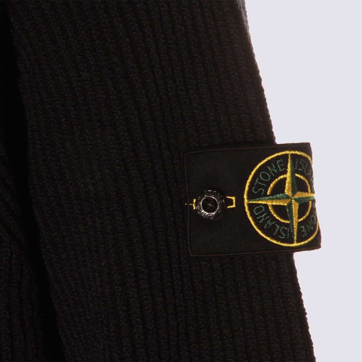 Stone Island Ribbed Crewneck Sweater Fitted Shape In Brown