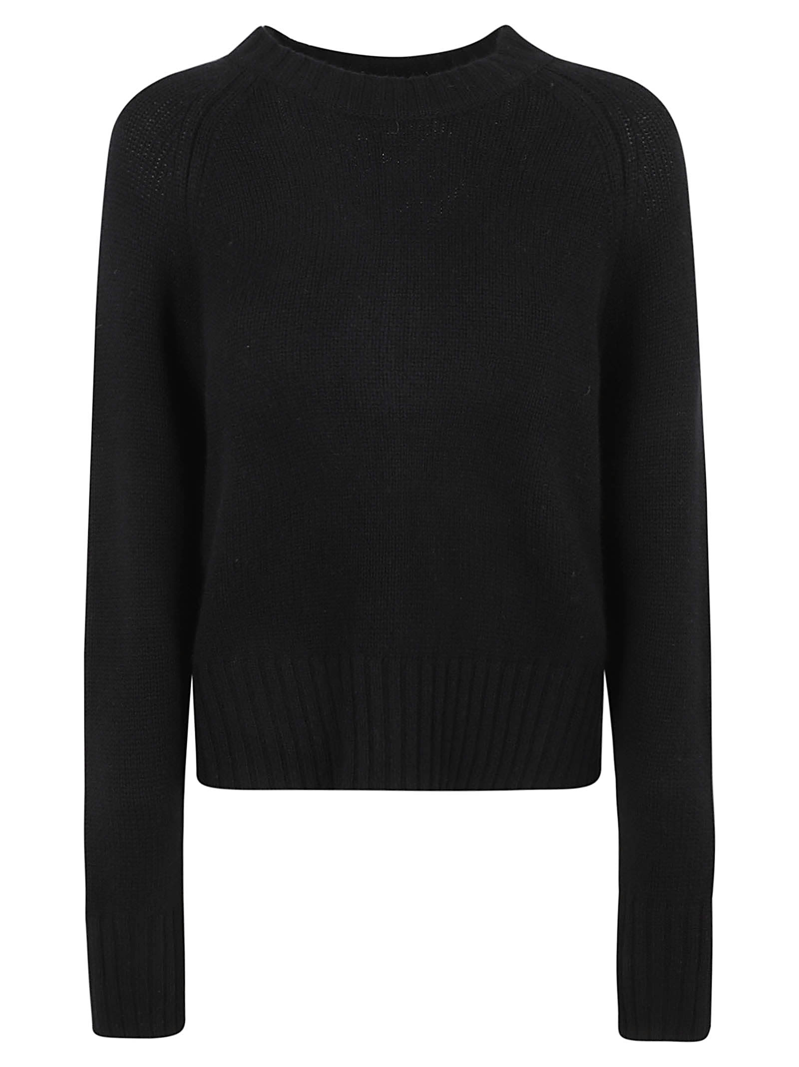 Shop Allude Round Neck Sweater In Black