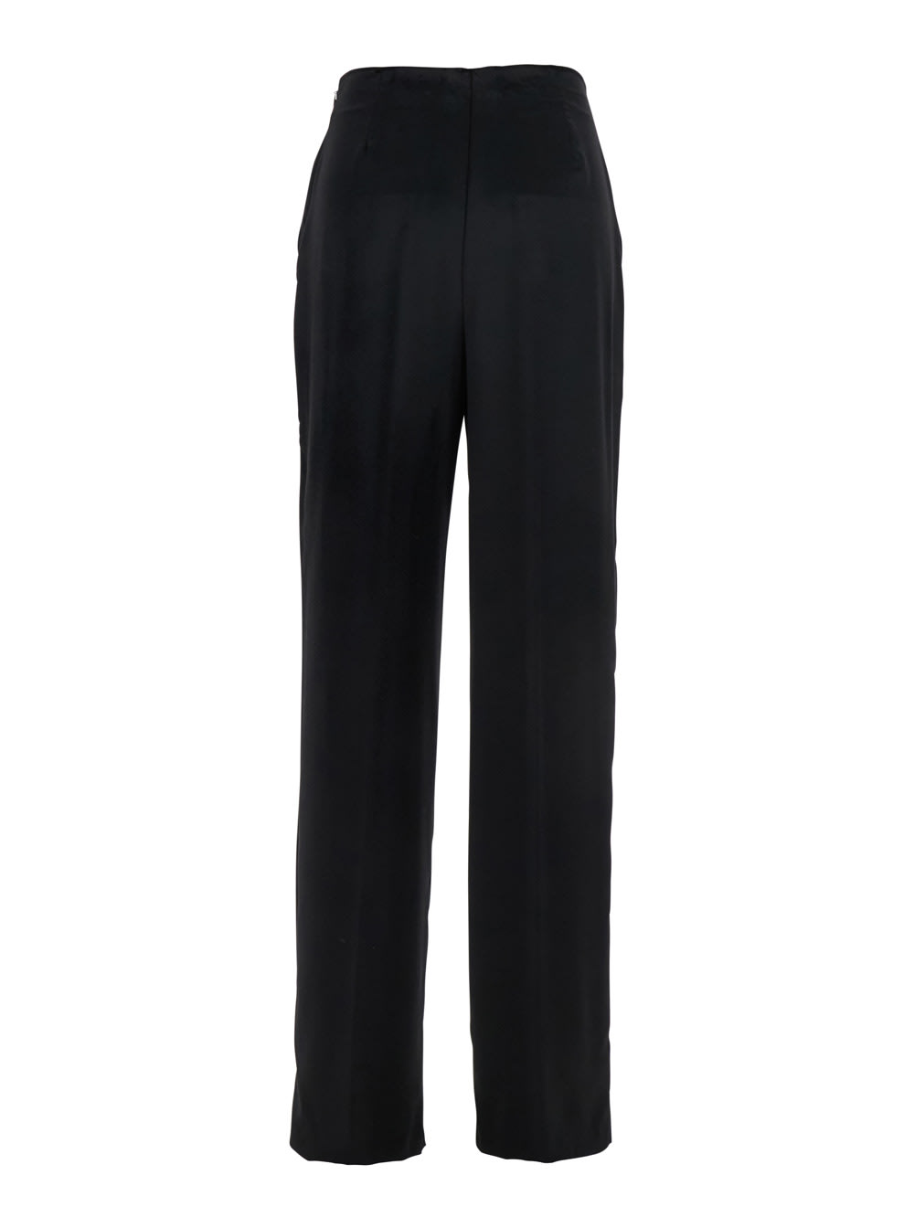 Alberta Ferretti Pantalone Velluto Lucido In Black