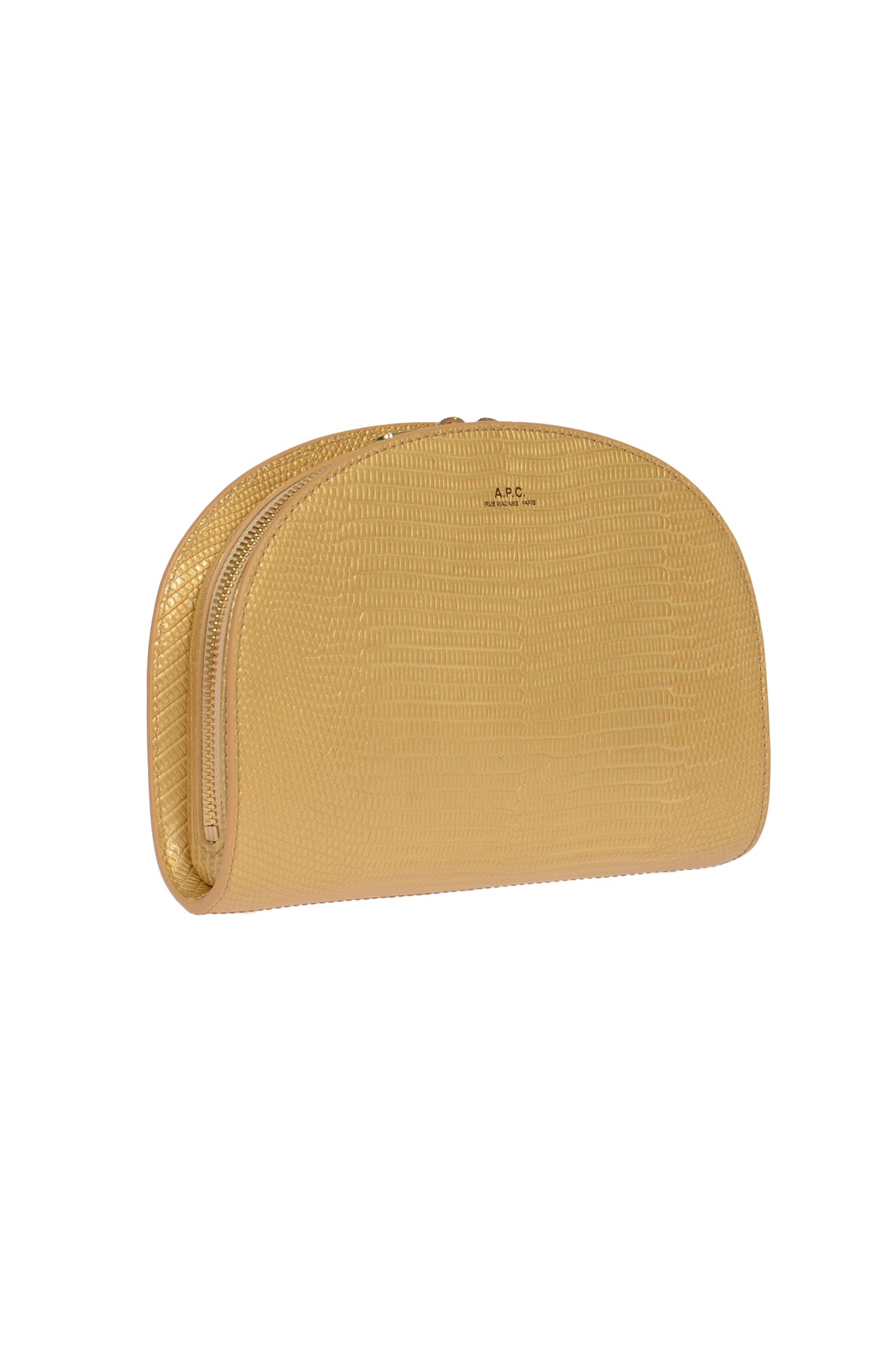 A.p.c. Demi Lune Clutch Shoulder Bag In Light Gold | ModeSens