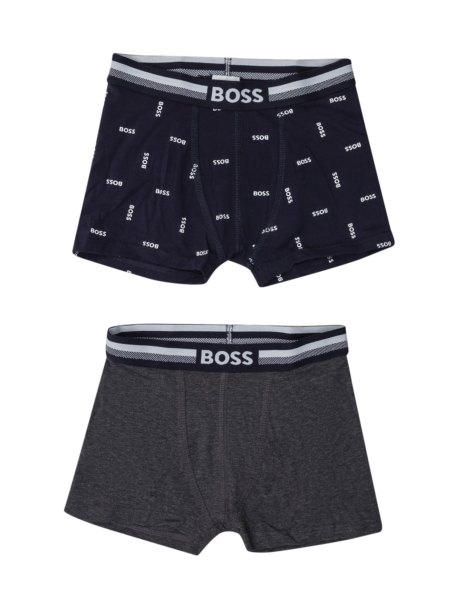 Shop Hugo Boss Set 2 Boxer Shorts In Marine