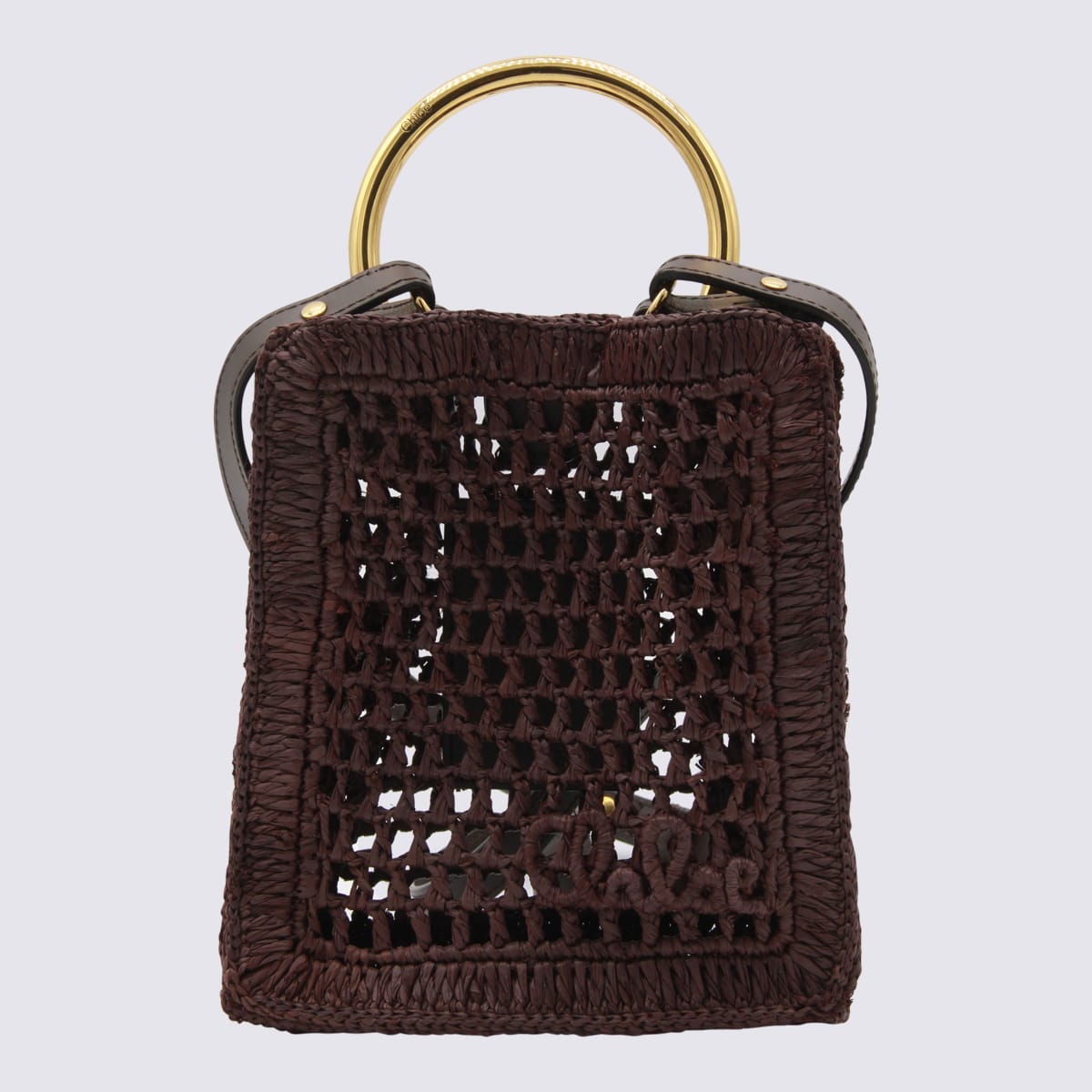 Chloé Brown Raffia Totes