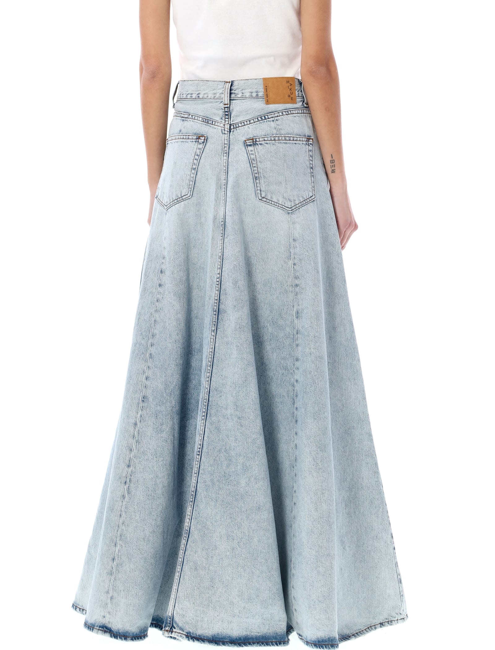 Shop Haikure Serenity Long Skirt In Stromboli Blue