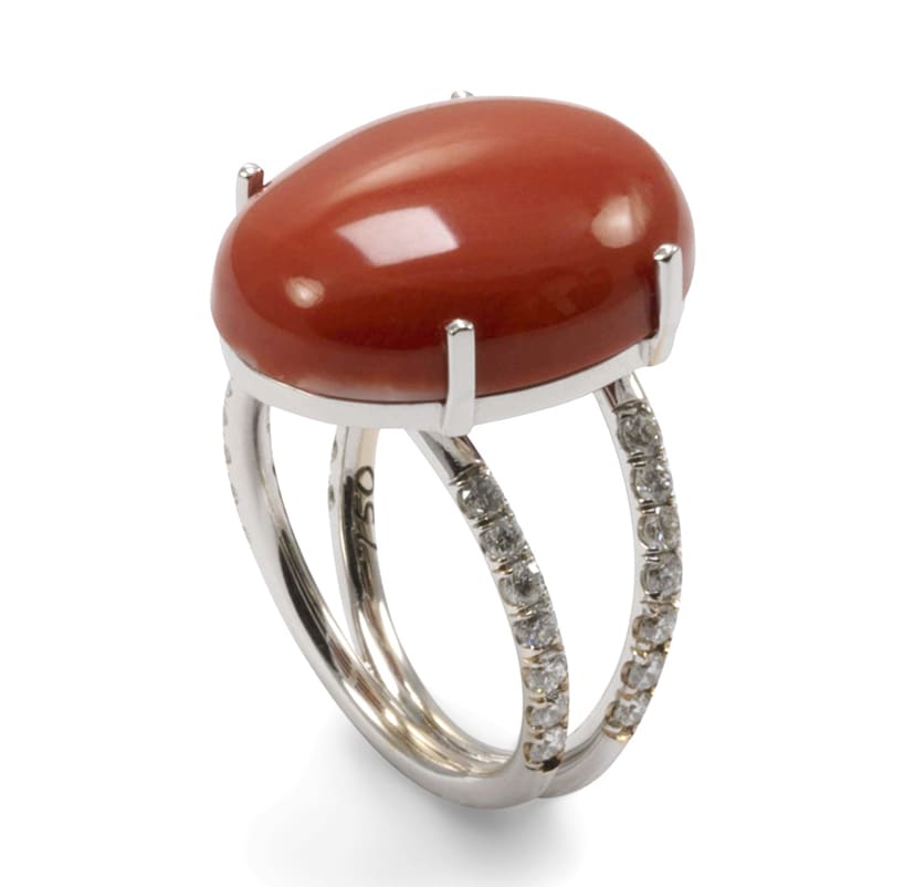 Shop Lo Spazio Jewelry Lo Spazio Mare Rosso Ring In Red