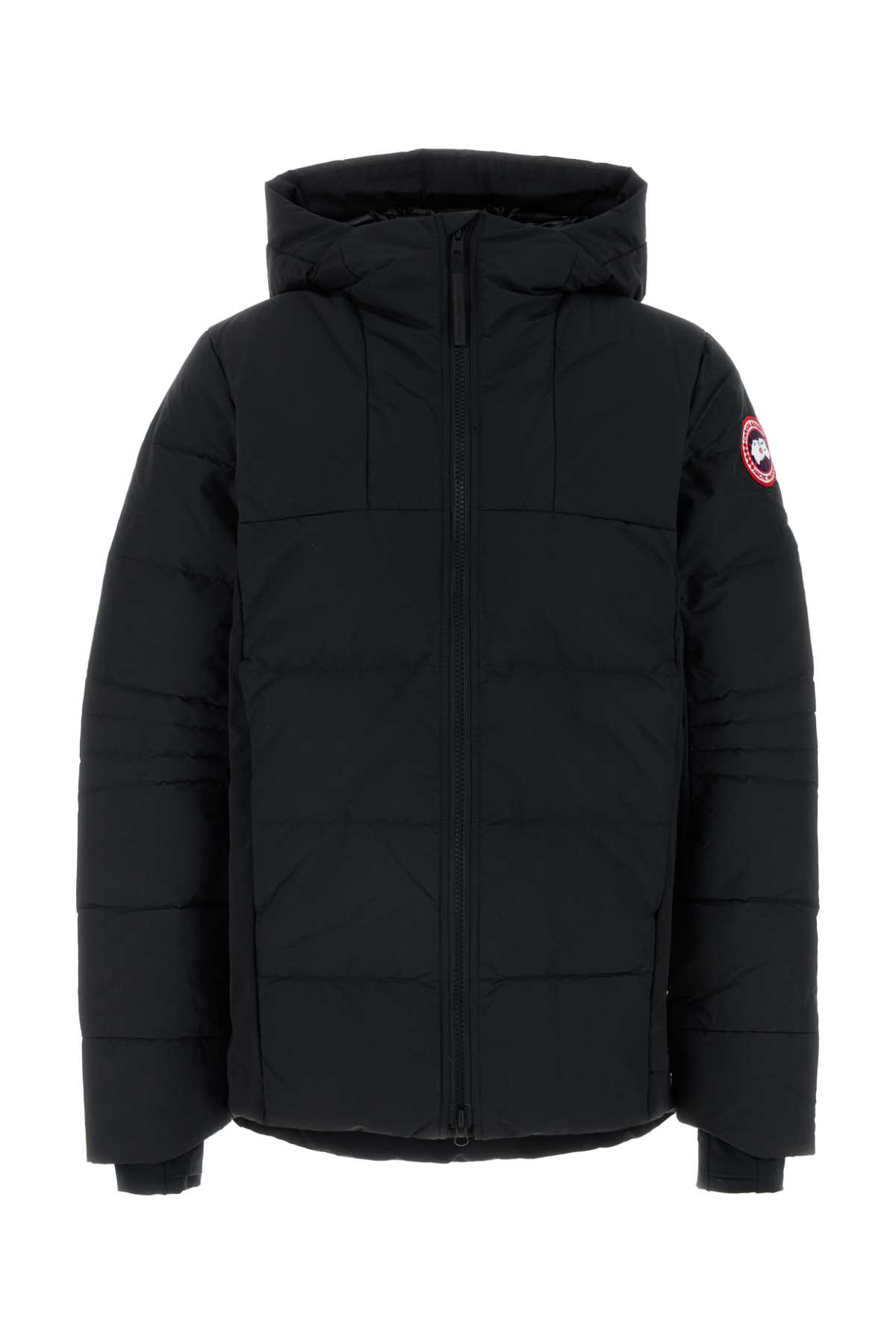 Shop Canada Goose Black Nylon Hybridge Down Jacket