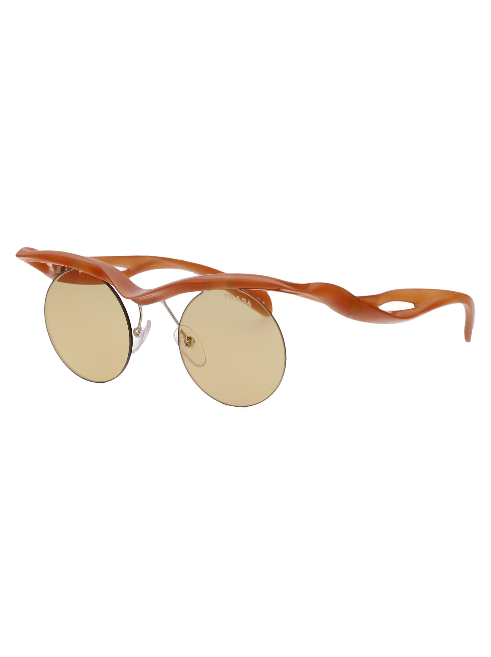 Shop Prada 0pr A24s Sunglasses In 13s80e Opal Cognac