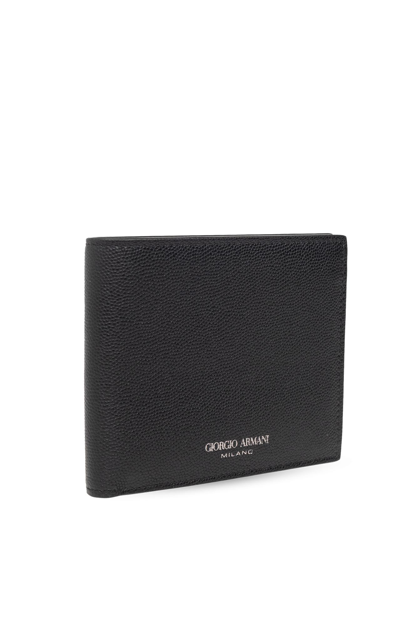 Shop Giorgio Armani Leather Wallet In 80001