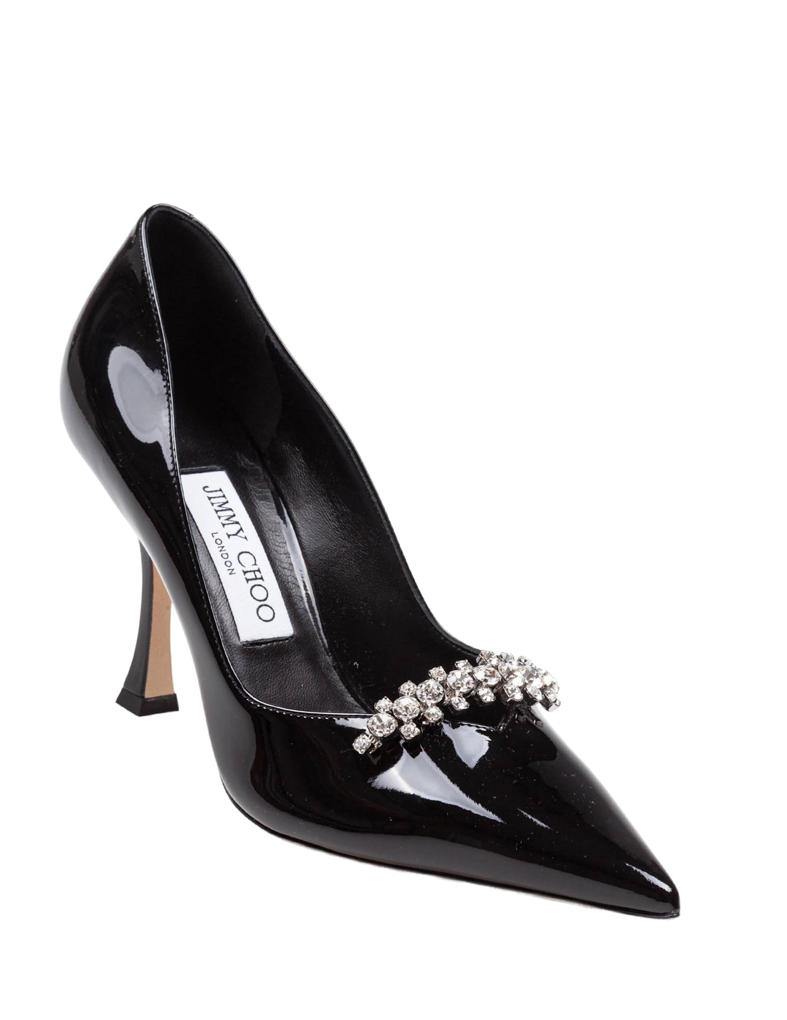 Jimmy Choo Belinda Decollete In Painted Leather In Black