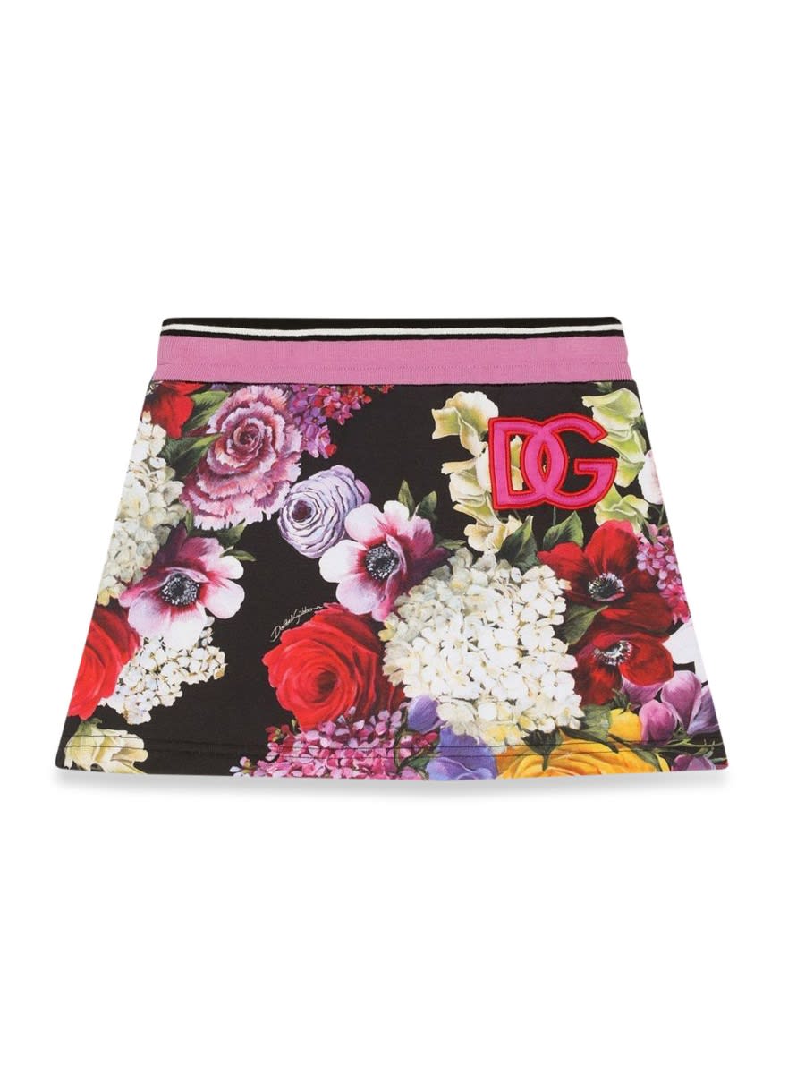 Shop Dolce & Gabbana Hydrangea Skirt. In Multicolour