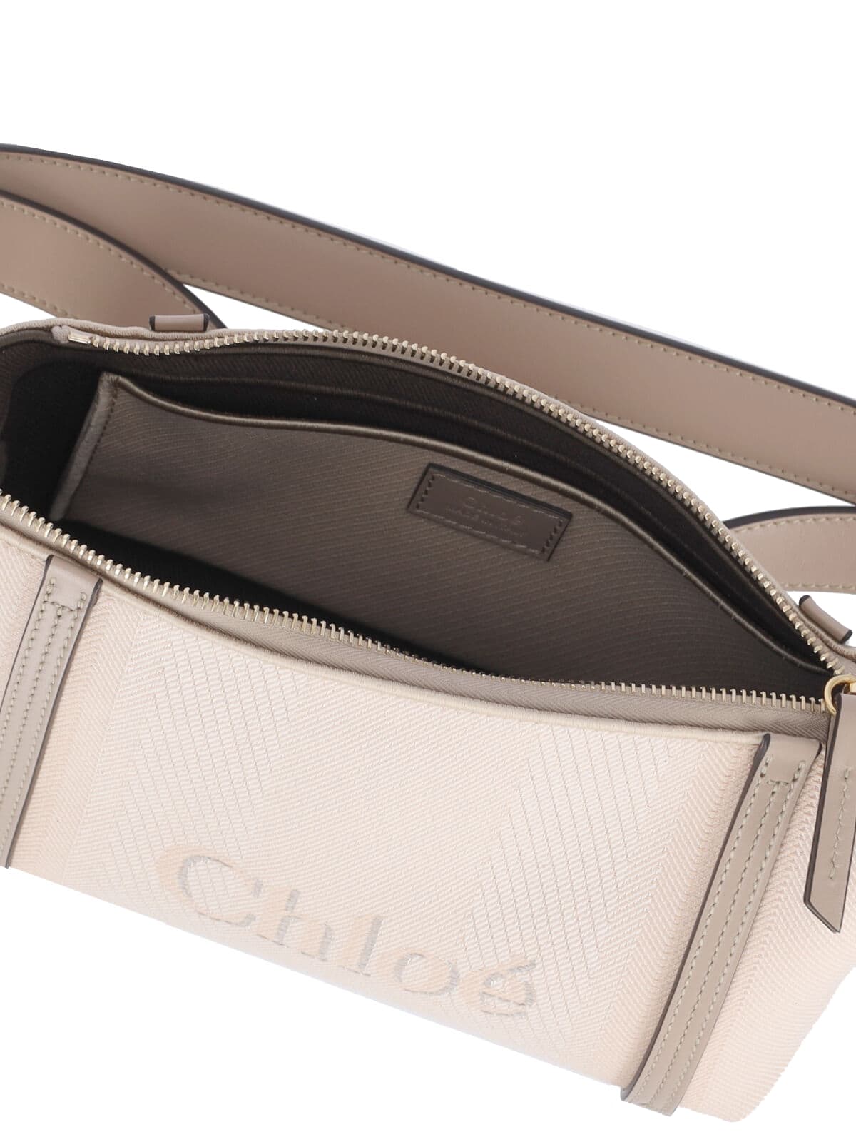 Chloé Chloe Women Sand Canvas Carry Shoulder Bag