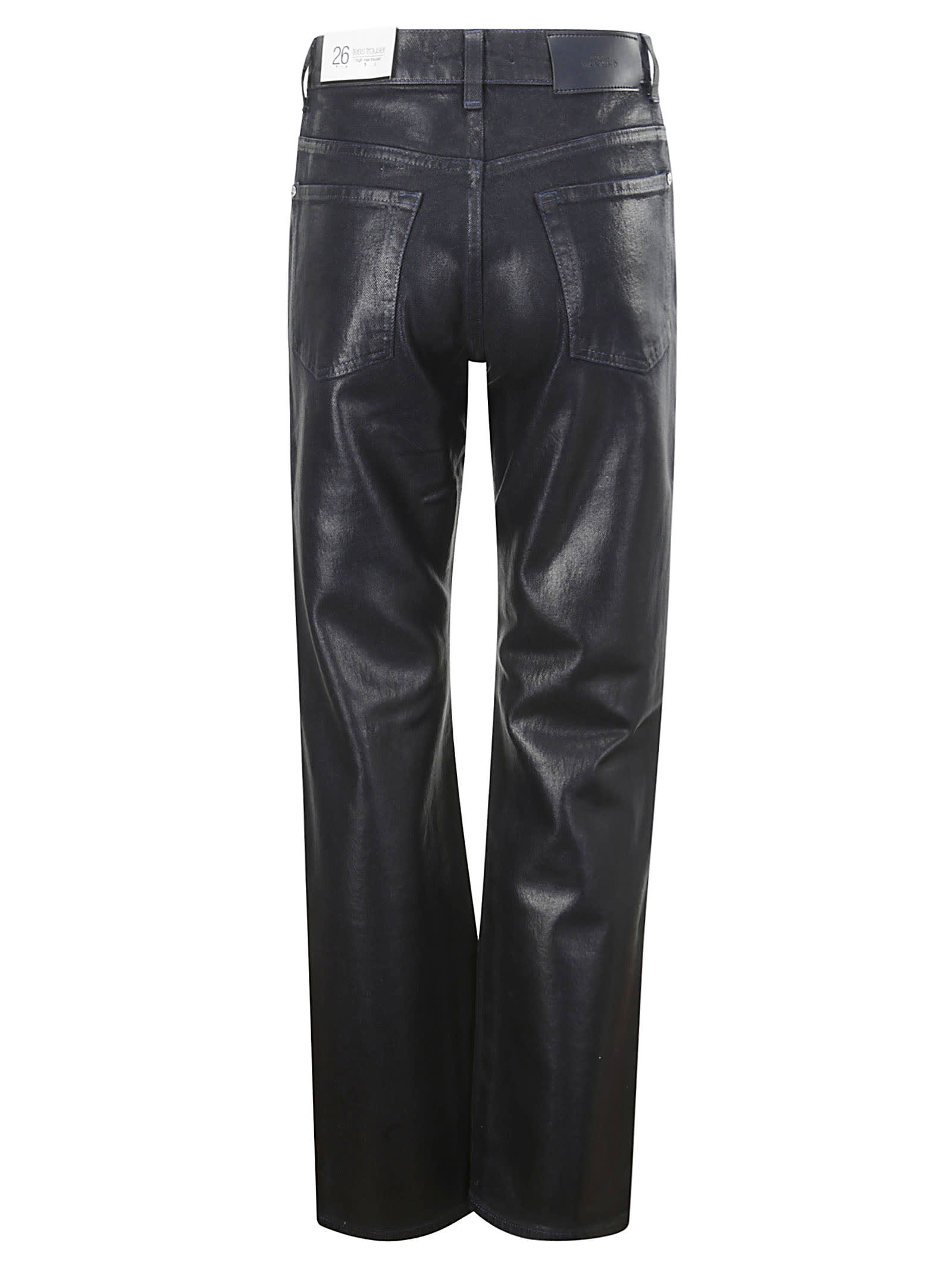 Shop 7 For All Mankind Tess Trouser Moonshine In Dark Blue